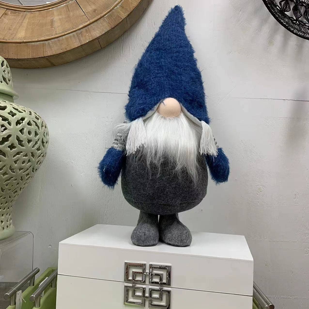 Blue Hat Standing Holiday Gnome - Tuesday Morning - Decorative Objects