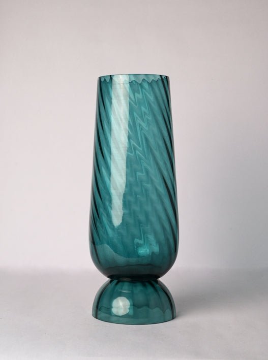 Blue Optic Vase With Base - Tuesday Morning - Vases