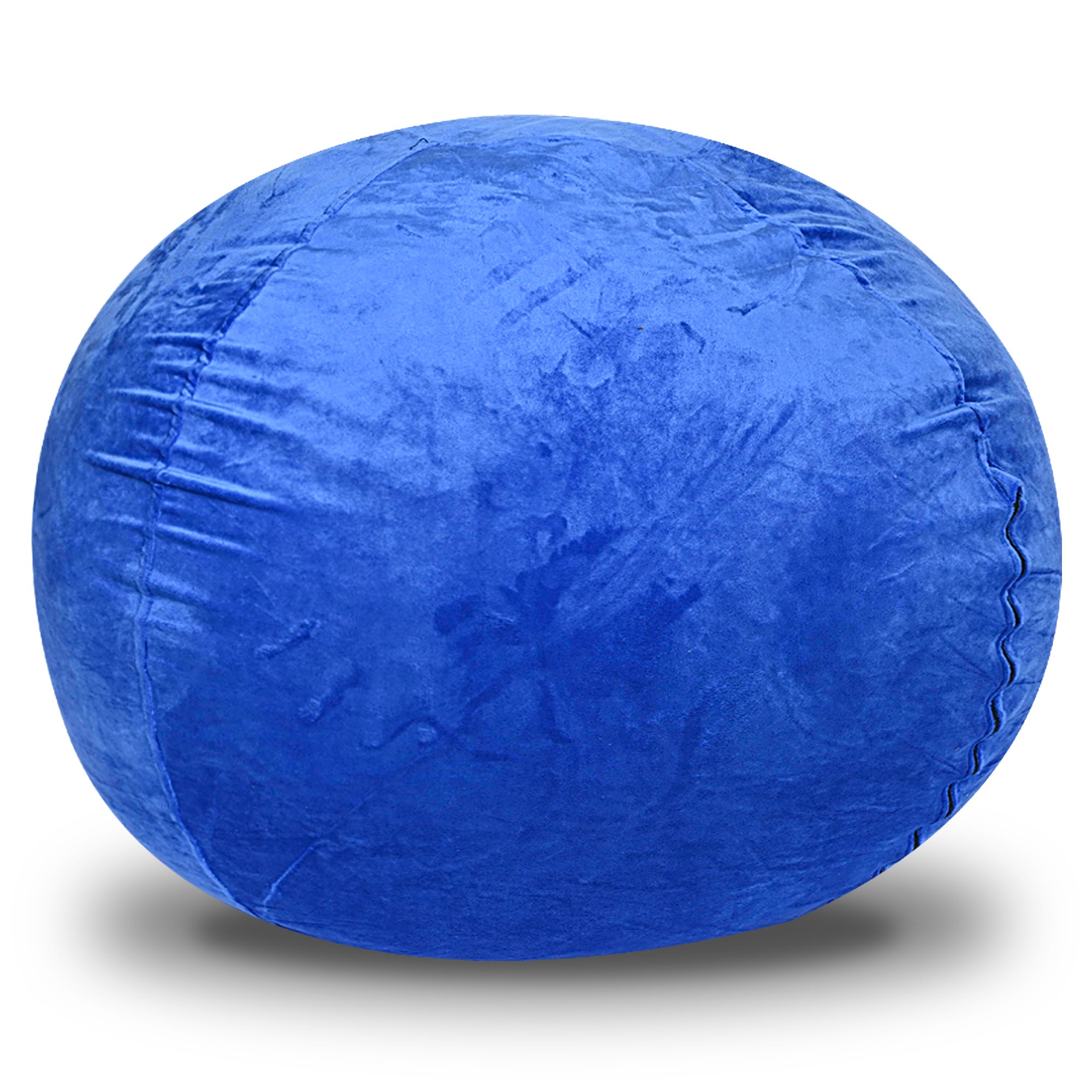 Blue Velvet Bean Bag Chair, 5ft Plush Floor Chair with Washable Cover Filled with Shredded memory Foam. - Tuesday Morning - Beanbags