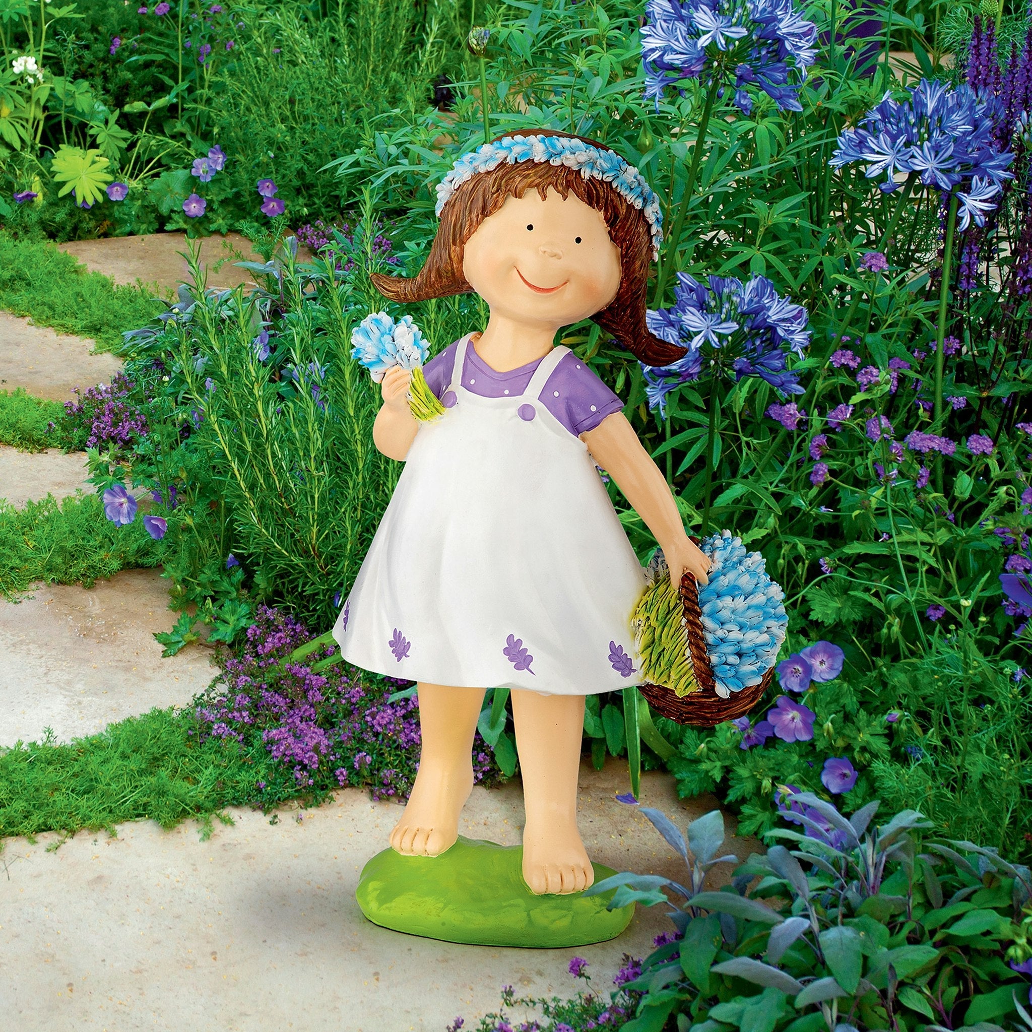 Bluebonnet Twins Springtime Children Garden Statues - Tuesday Morning - Statues & Sculptures