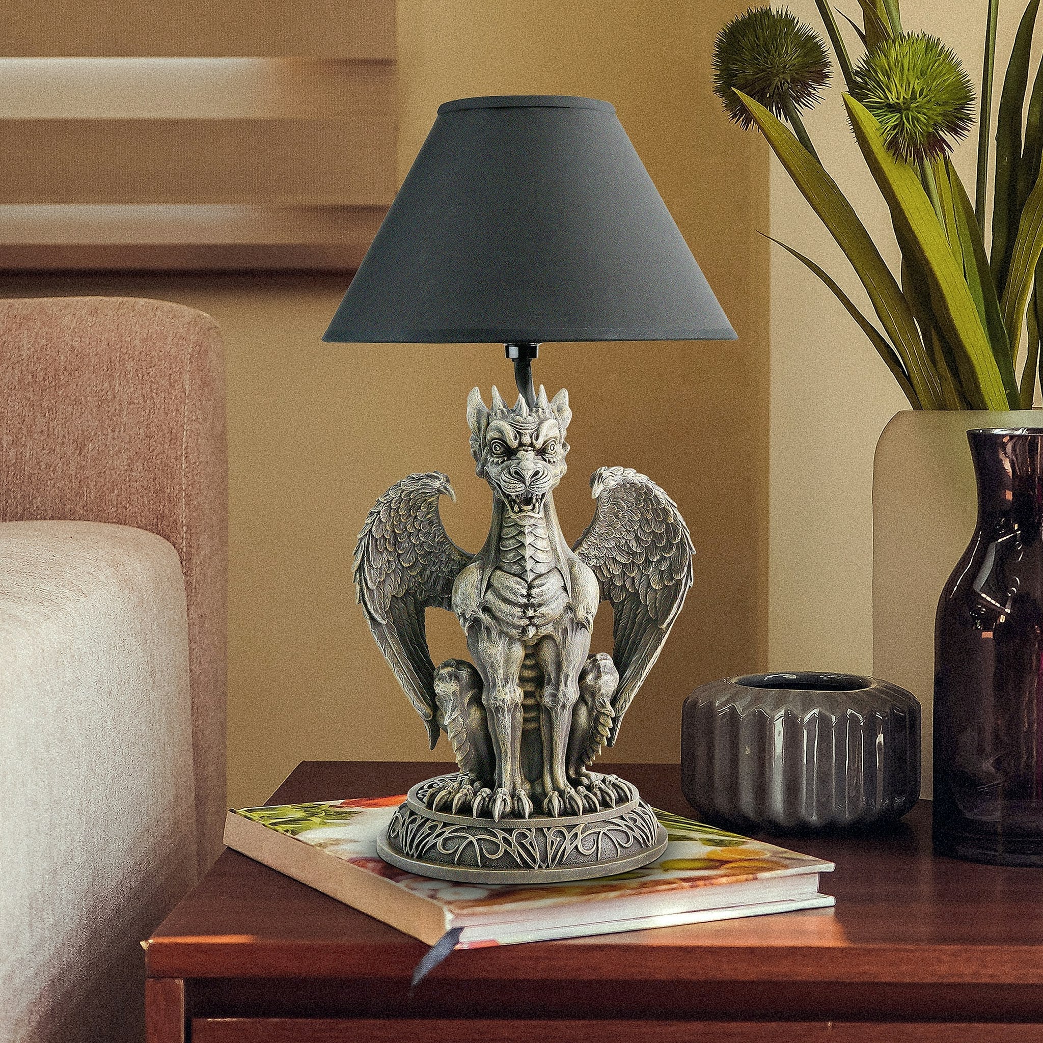 Boden the Gothic Gargoyle Sculptural Table Lamp - Tuesday Morning - Table & Desk Lamps