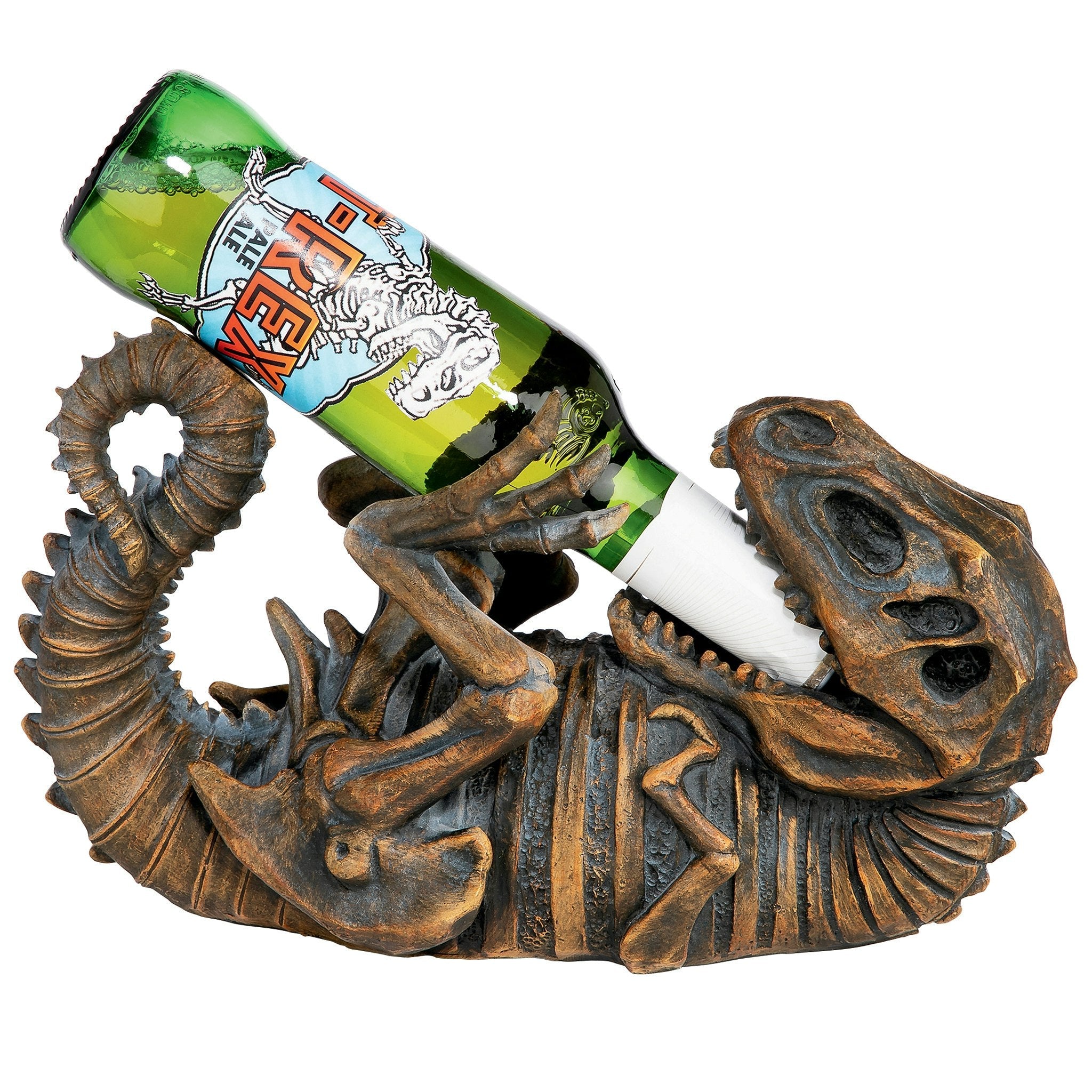 Bone Dry Dino Drinker T - Rex Skeleton Beverage Holder - Tuesday Morning - Statues & Sculptures