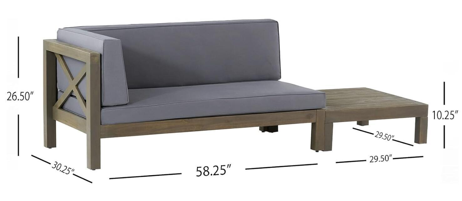 BRAVA X - BACK CORNER BENCH - L WITH COFFEE TABLE - Tuesday Morning - Outdoor Furniture Sets