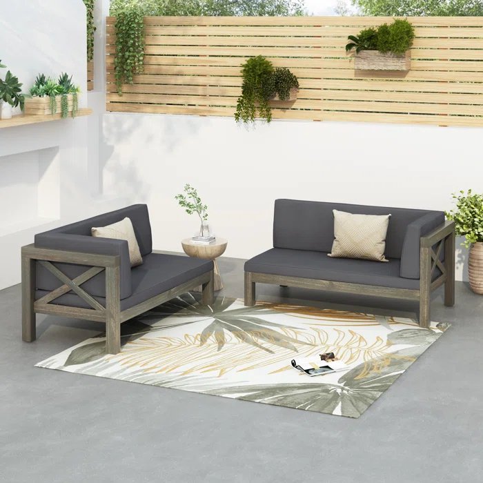 BRAVA X - BACK LEFT - RIGHT CORNER BENCH SET - Tuesday Morning - Outdoor Benches