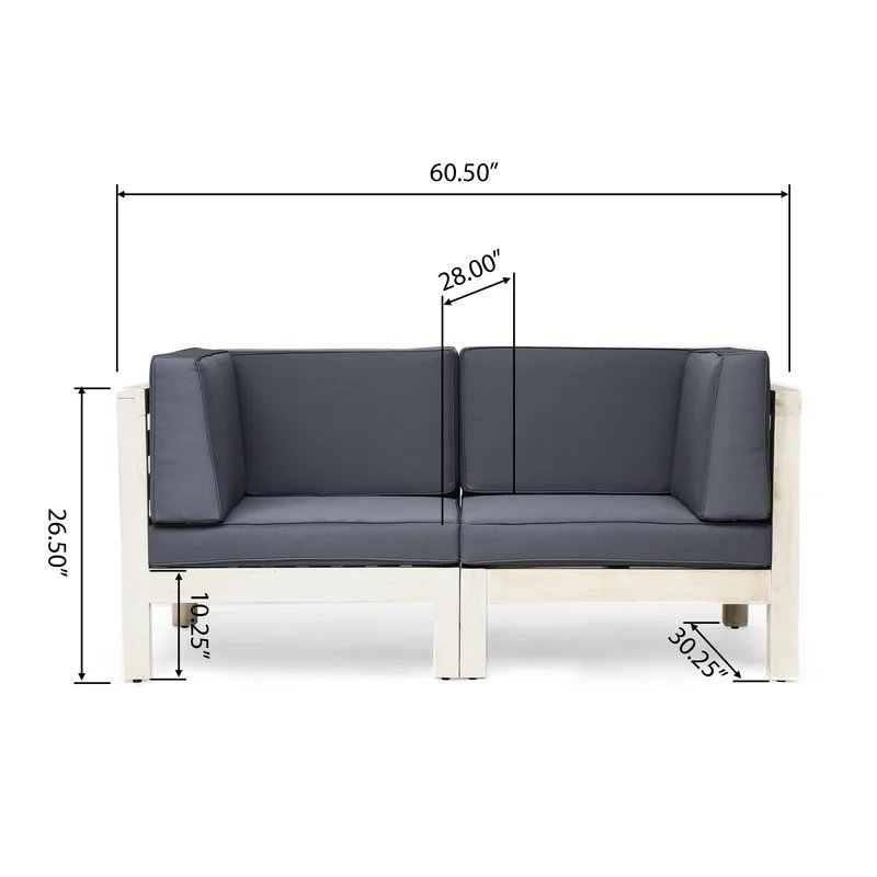 BRAVA X - BACK LOVESEAT, LIGHT GREY - Tuesday Morning - Outdoor Furniture Sets