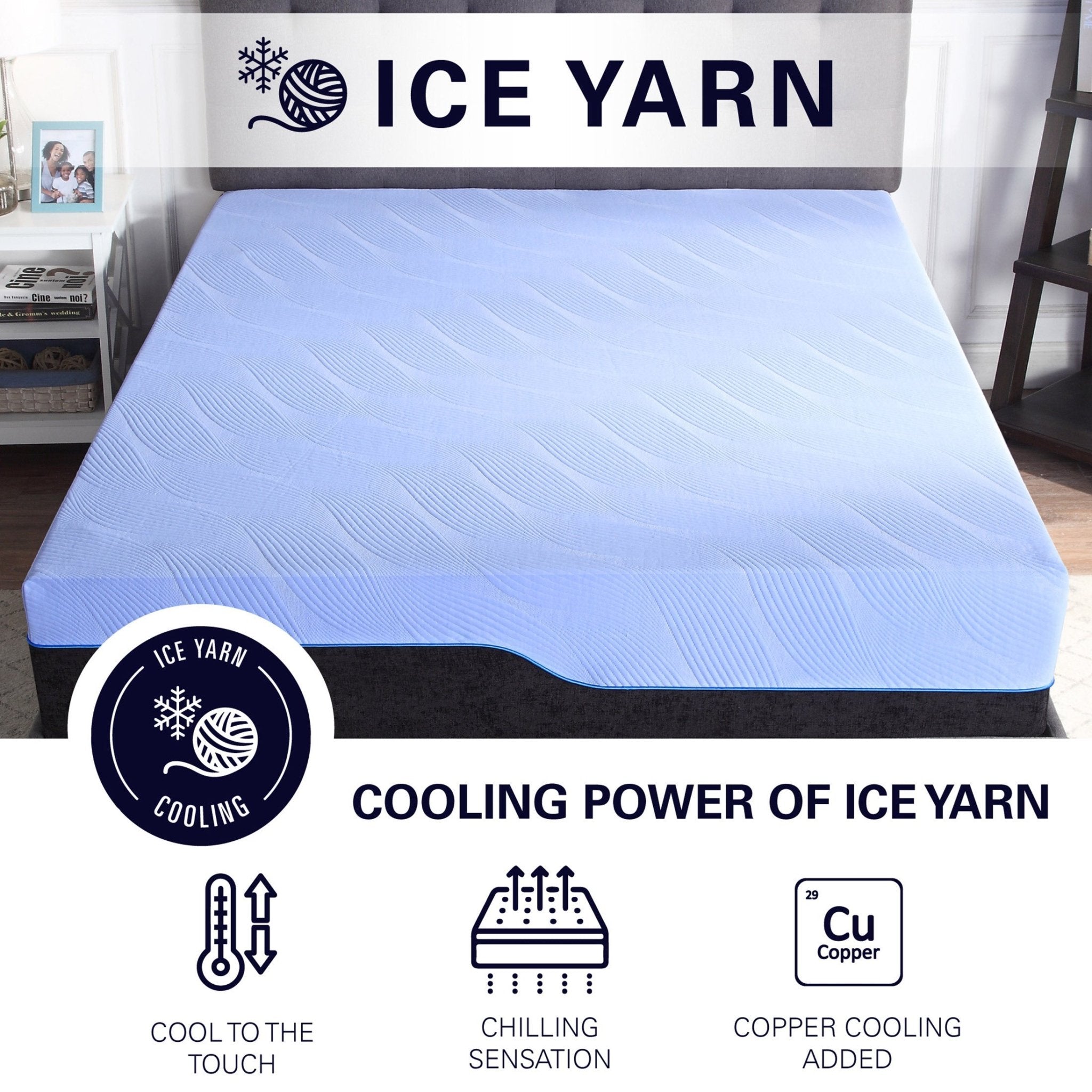 Bridgevine Home 12 inch Refresh Flex Head Hybrid Cooling GelCare Memory Foam and Coil Adult Mattress, King Size - Tuesday Morning - Mattresses