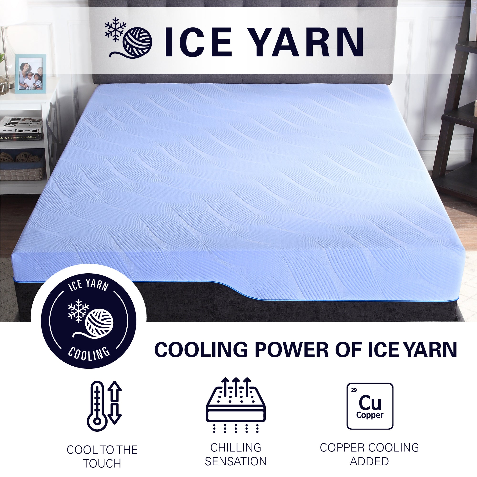 Bridgevine Home 12 inch Refresh Hybrid Cooling Fast Responding Latex Foam and Coil Adult Mattress, Cal King Size - Tuesday Morning - Mattresses