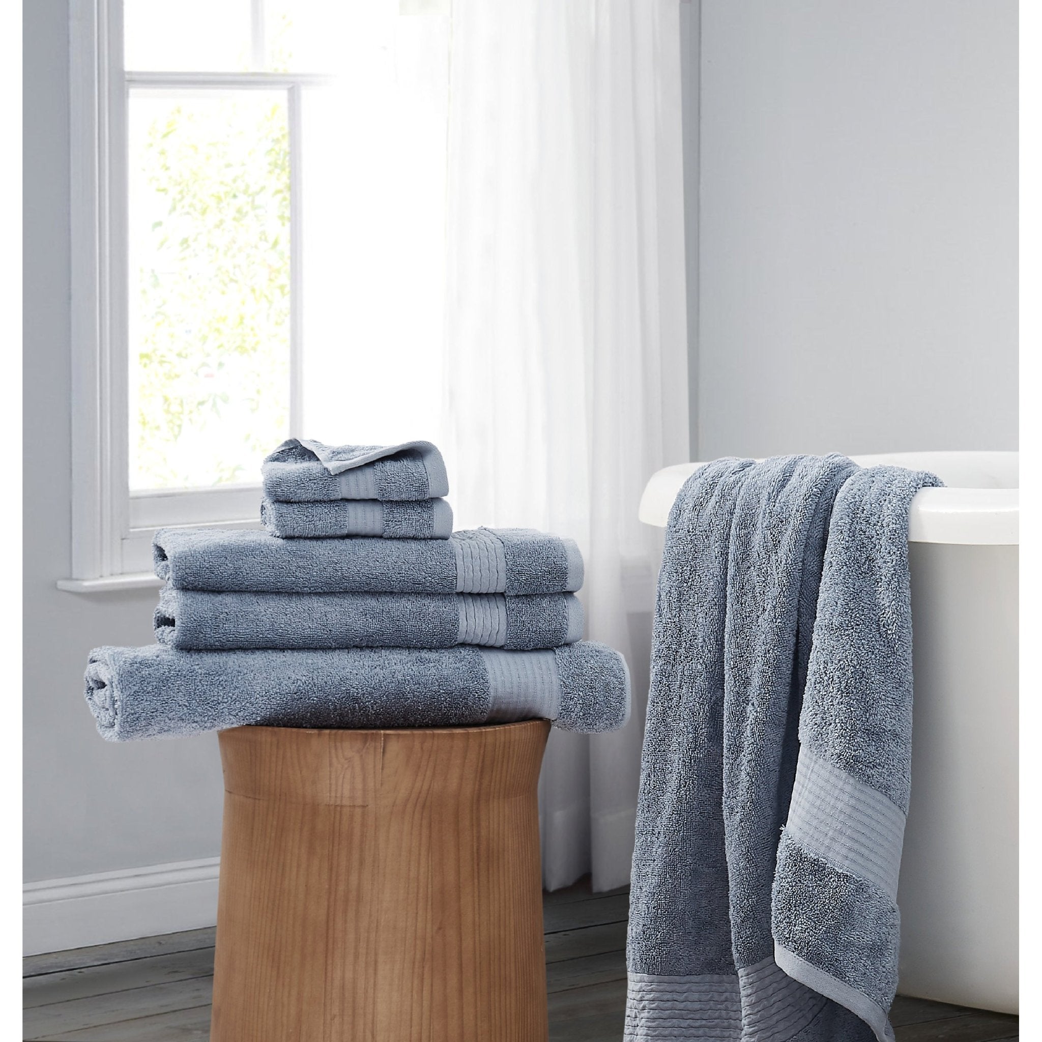 Brooklyn Loom Cotton TENCEL™ 6 Piece Towel Set - 4 Color Options - Tuesday Morning - Bath Towel Sets