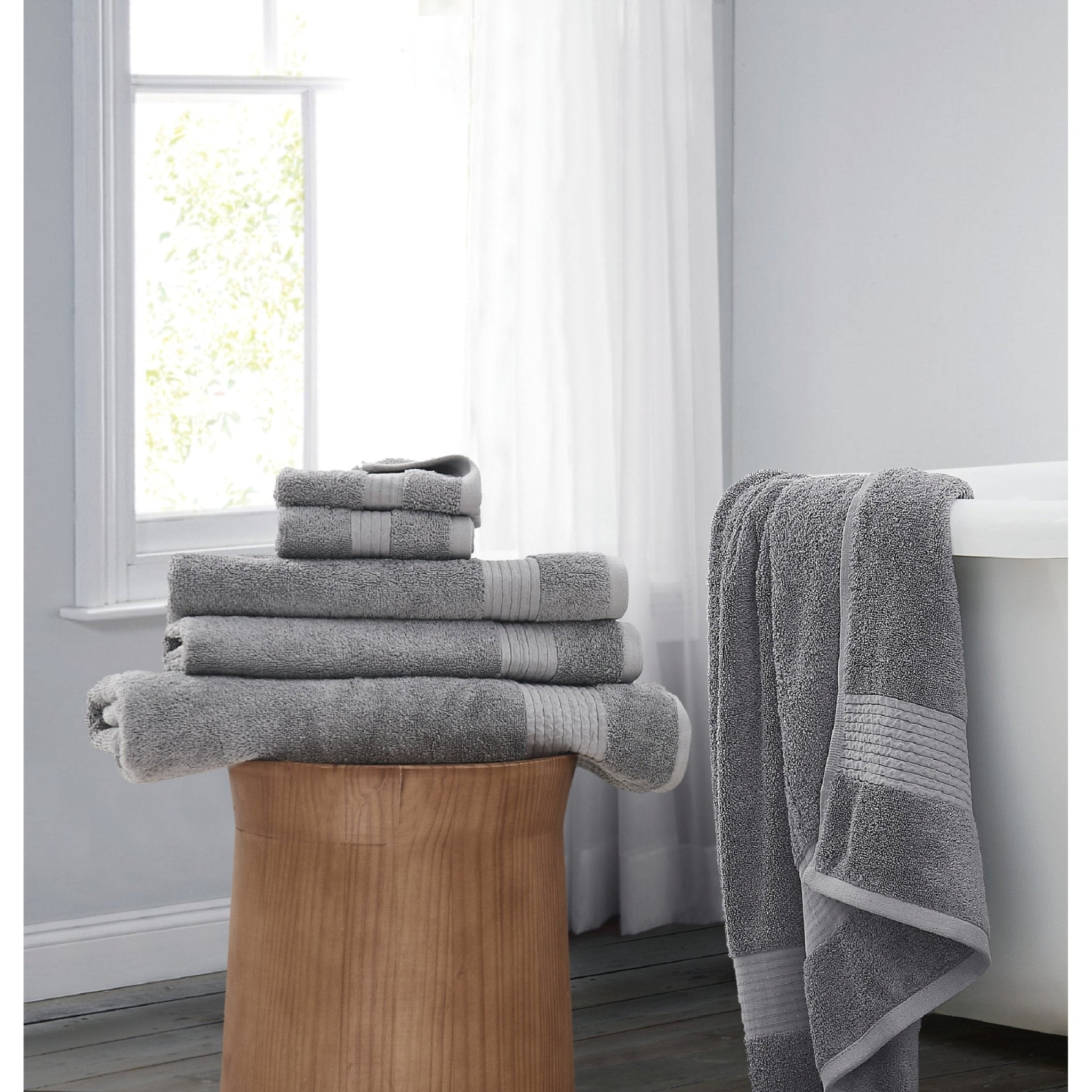 Brooklyn Loom Cotton TENCEL™ 6 Piece Towel Set - 4 Color Options - Tuesday Morning - Bath Towel Sets