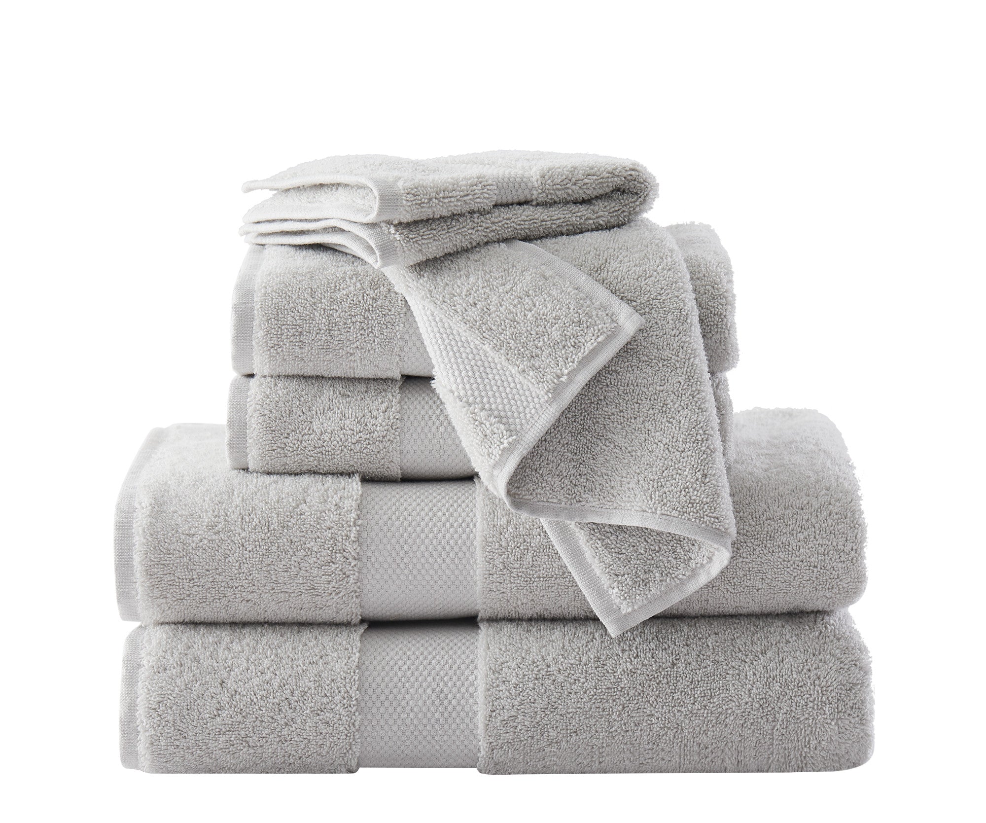 Brooklyn Loom Solid Turkish Cotton 6 Piece Towel Set - 4 Color Options - Tuesday Morning - Bath Towel Sets