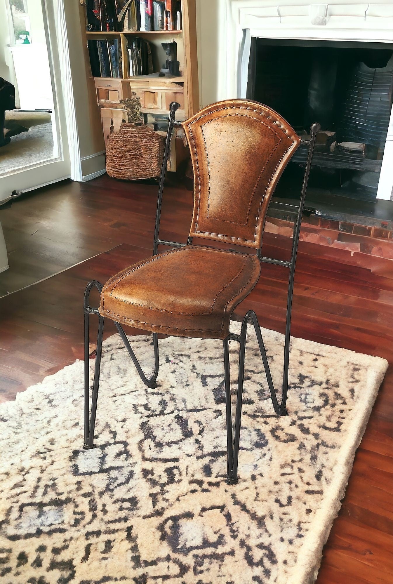 Brown Faux Leather Side Chair - Tuesday Morning - Bar Chairs