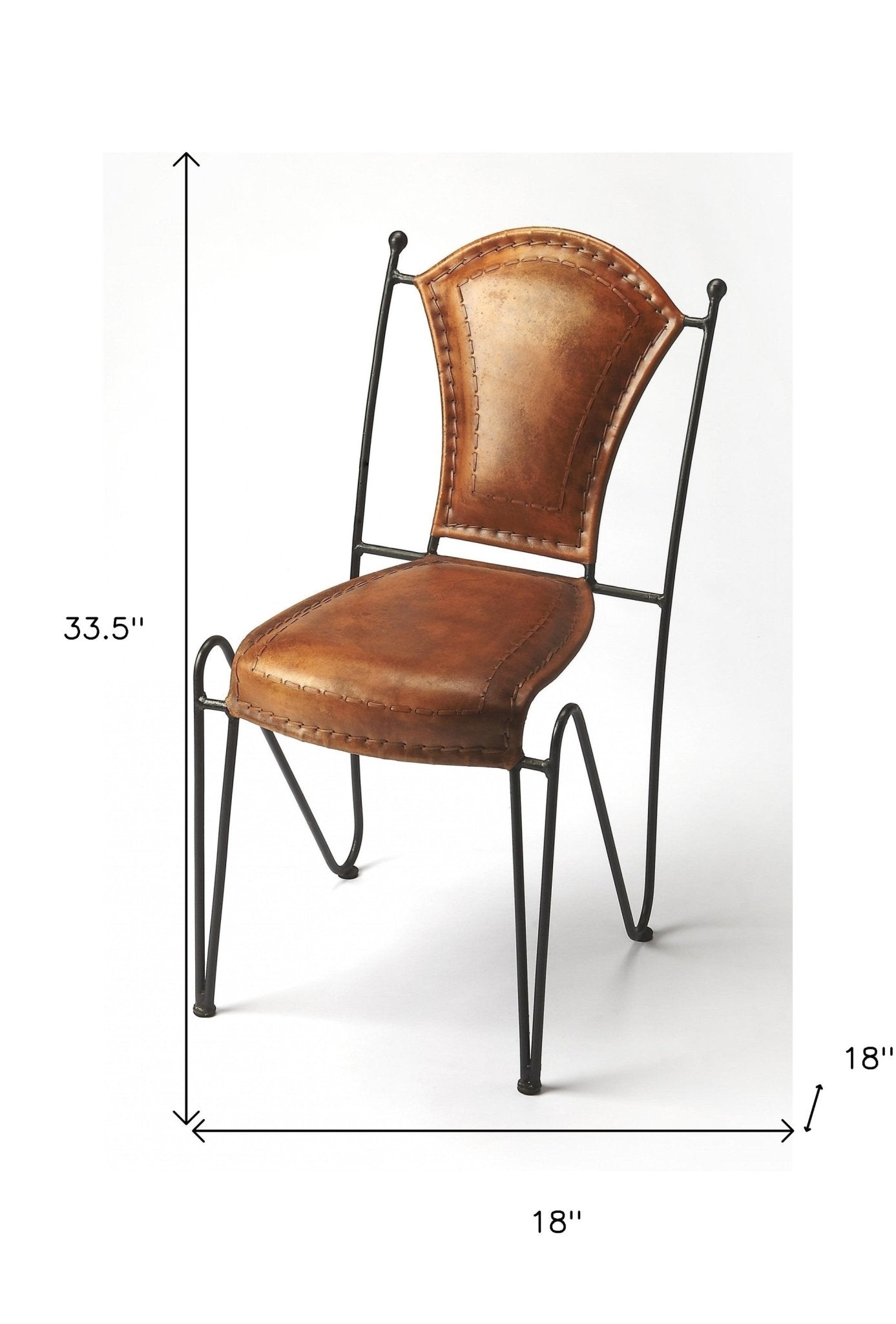 Brown Faux Leather Side Chair - Tuesday Morning - Bar Chairs