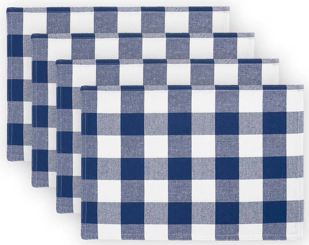 Buffalo Check 100% Cotton Reversible Placemat (set of 4) - Tuesday Morning - Placemats