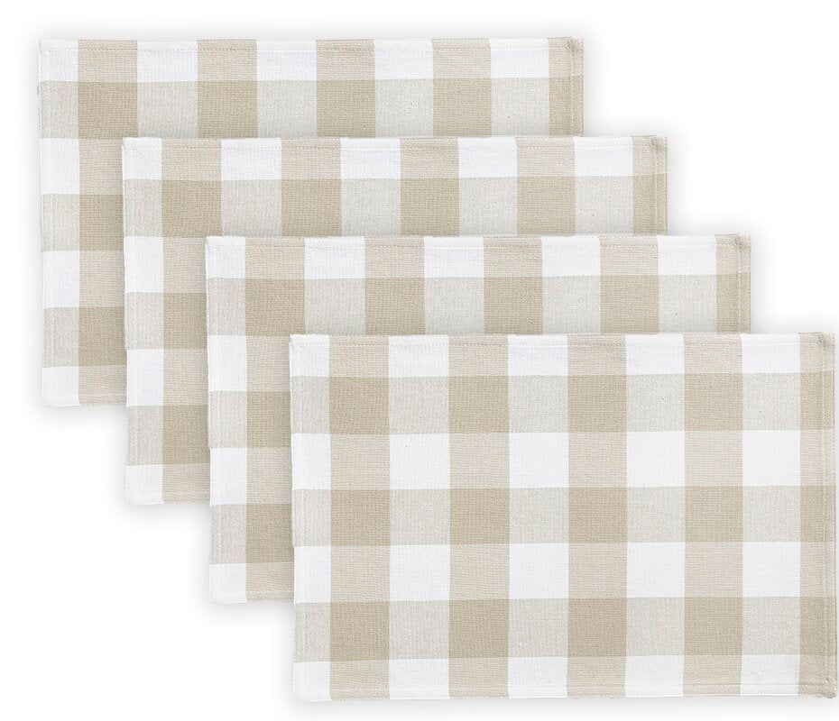 Buffalo Check 100% Cotton Reversible Placemat (set of 4) - Tuesday Morning - Placemats