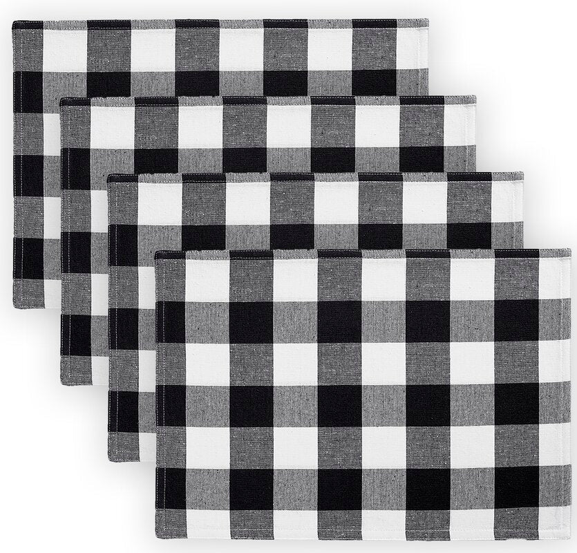 Buffalo Check 100% Cotton Reversible Placemat (set of 4) - Tuesday Morning - Placemats