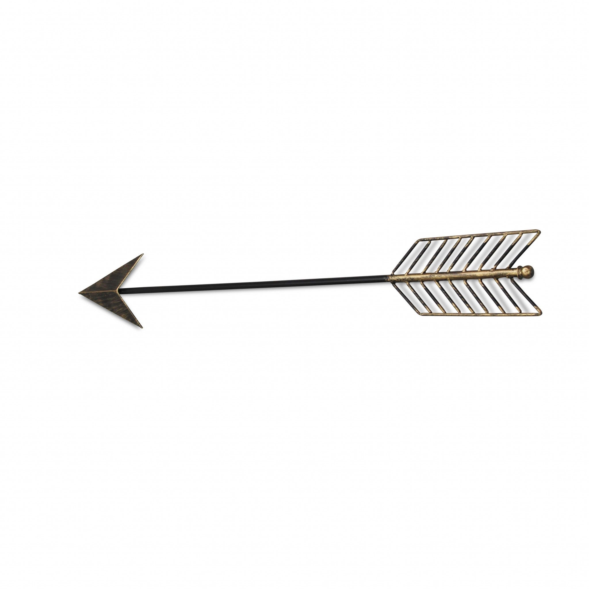 Burnished Dark Brown And Gold Tone Metal Arrow Wall Decor - Tuesday Morning - Wall Décor