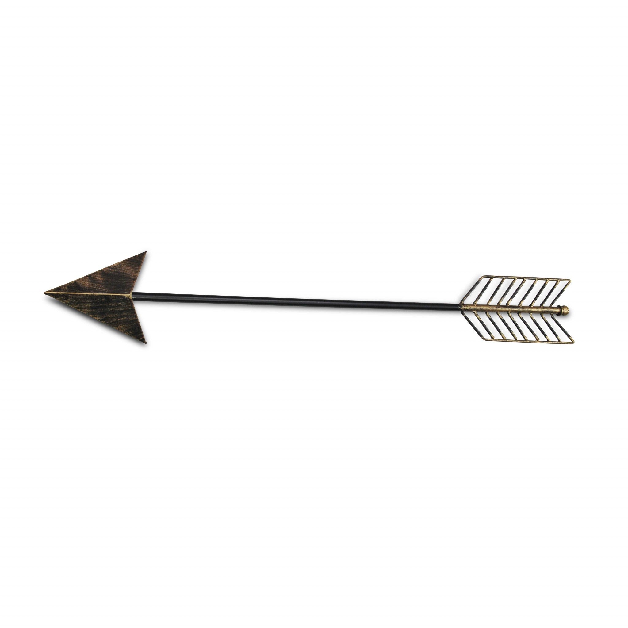 Burnished Dark Brown And Gold Tone Metal Arrow Wall Decor - Tuesday Morning - Wall Décor