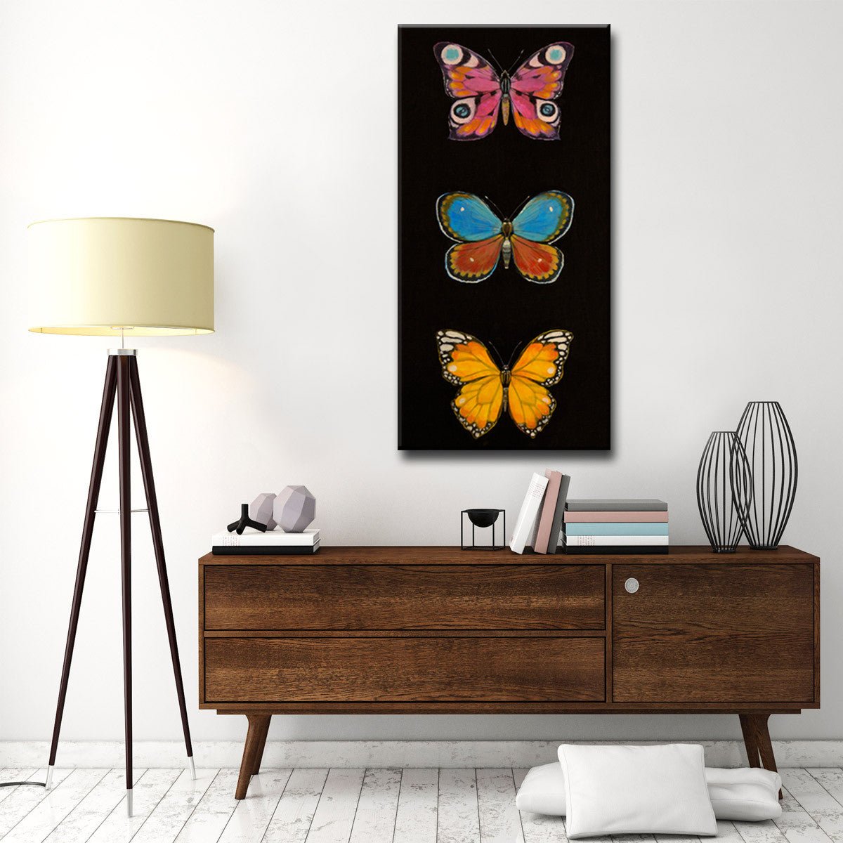 Butterfly Trio I' Wrapped Canvas Wall Art - Tuesday Morning - Wall Art