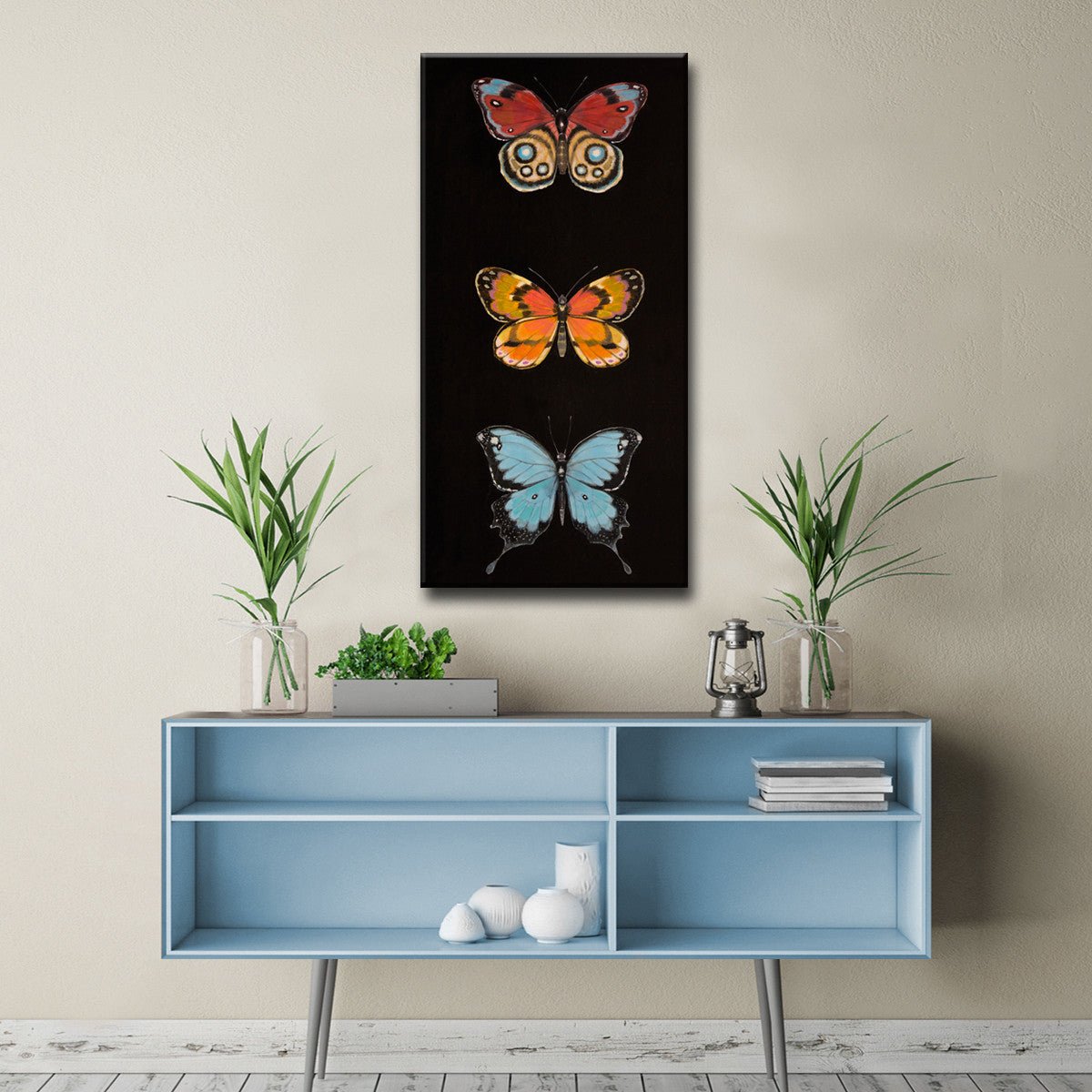 Butterfly Trio II' Wrapped Canvas Wall Art - Tuesday Morning - Wall Art