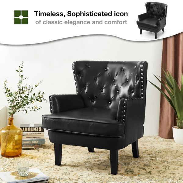 Button - tufted Accent Arm Chair - Tuesday Morning - Chairs