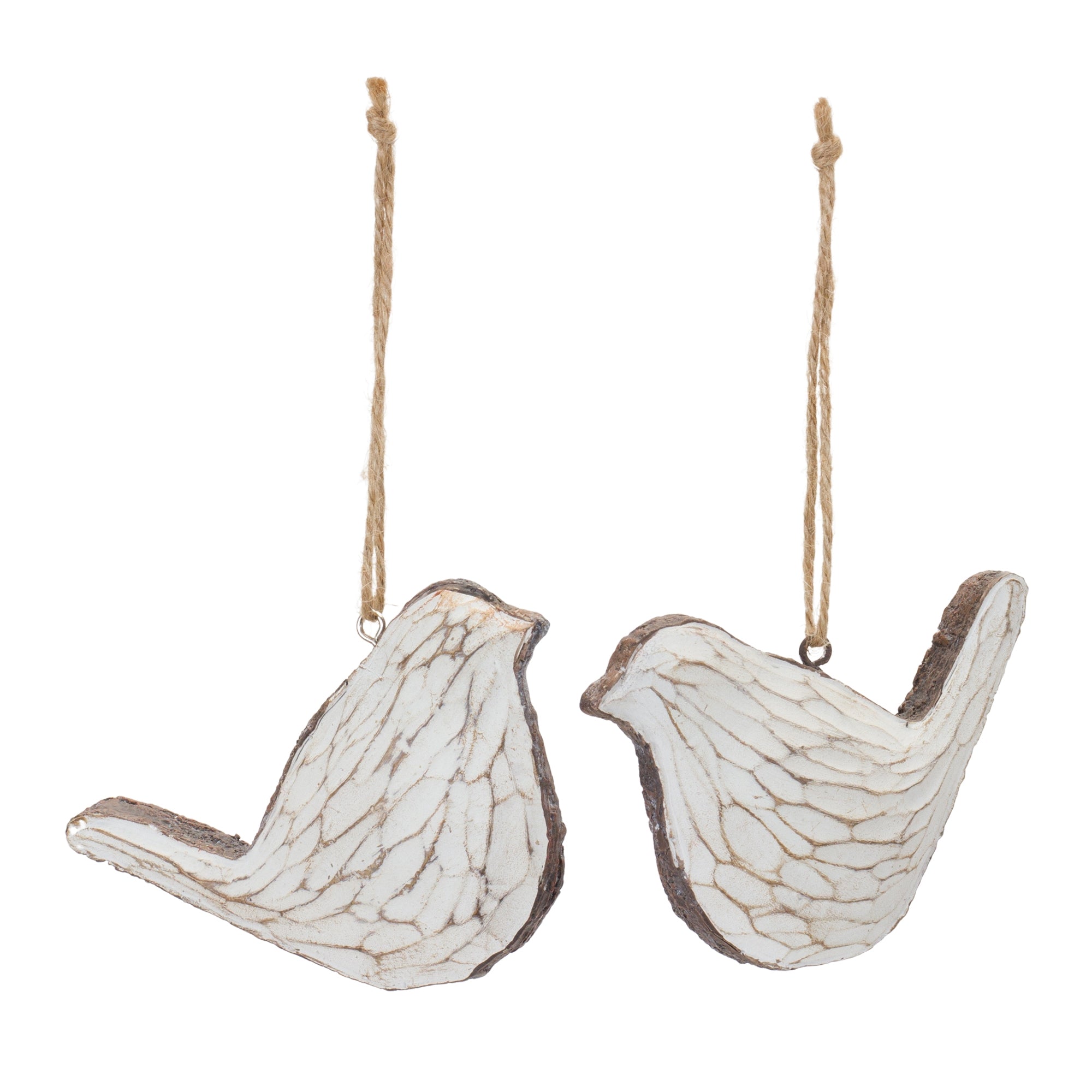 Carved Bird Ornament (Set of 12) - Tuesday Morning - Decorative Objects