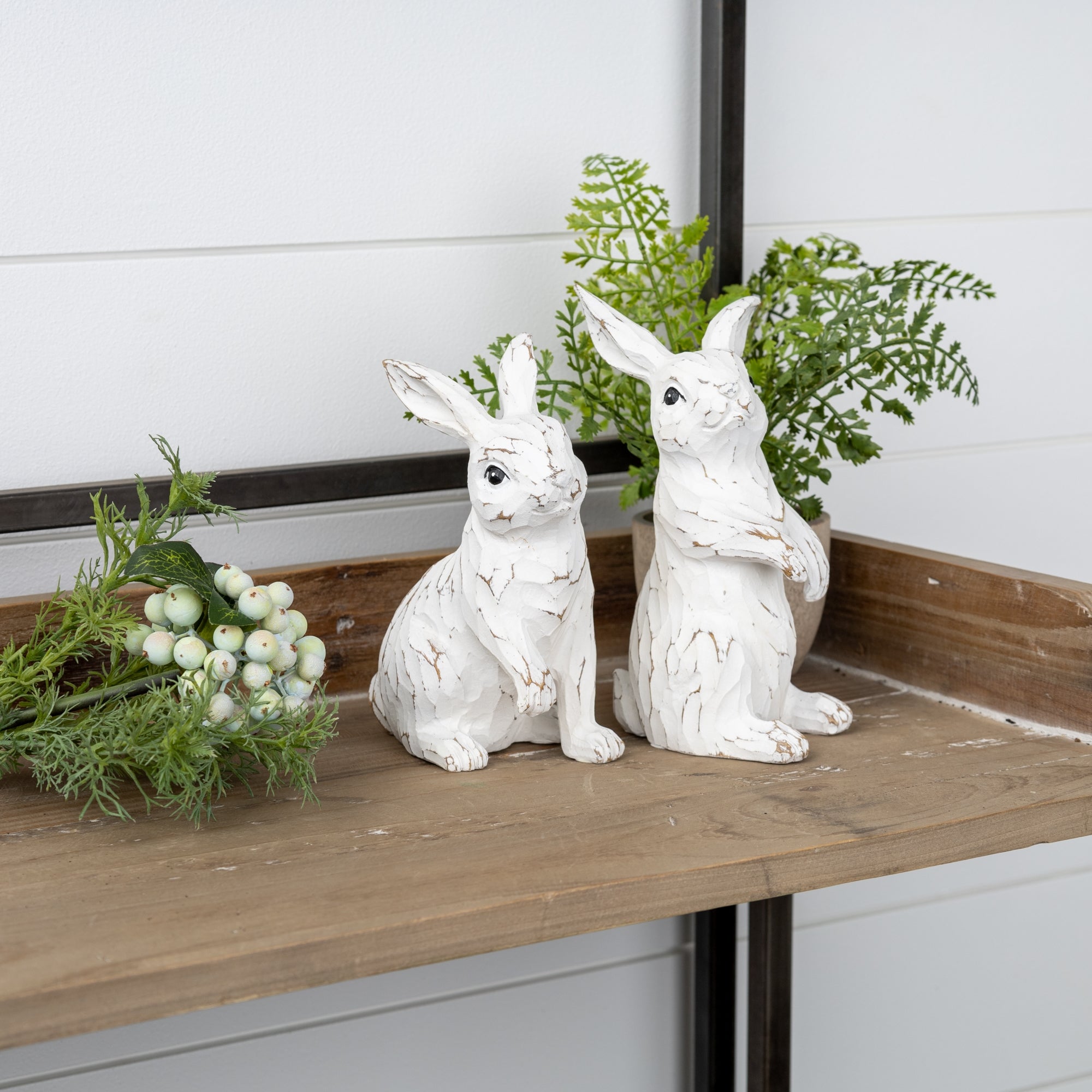 Carved Bunny Figurine (Set of 2) - Tuesday Morning - Decorative Objects