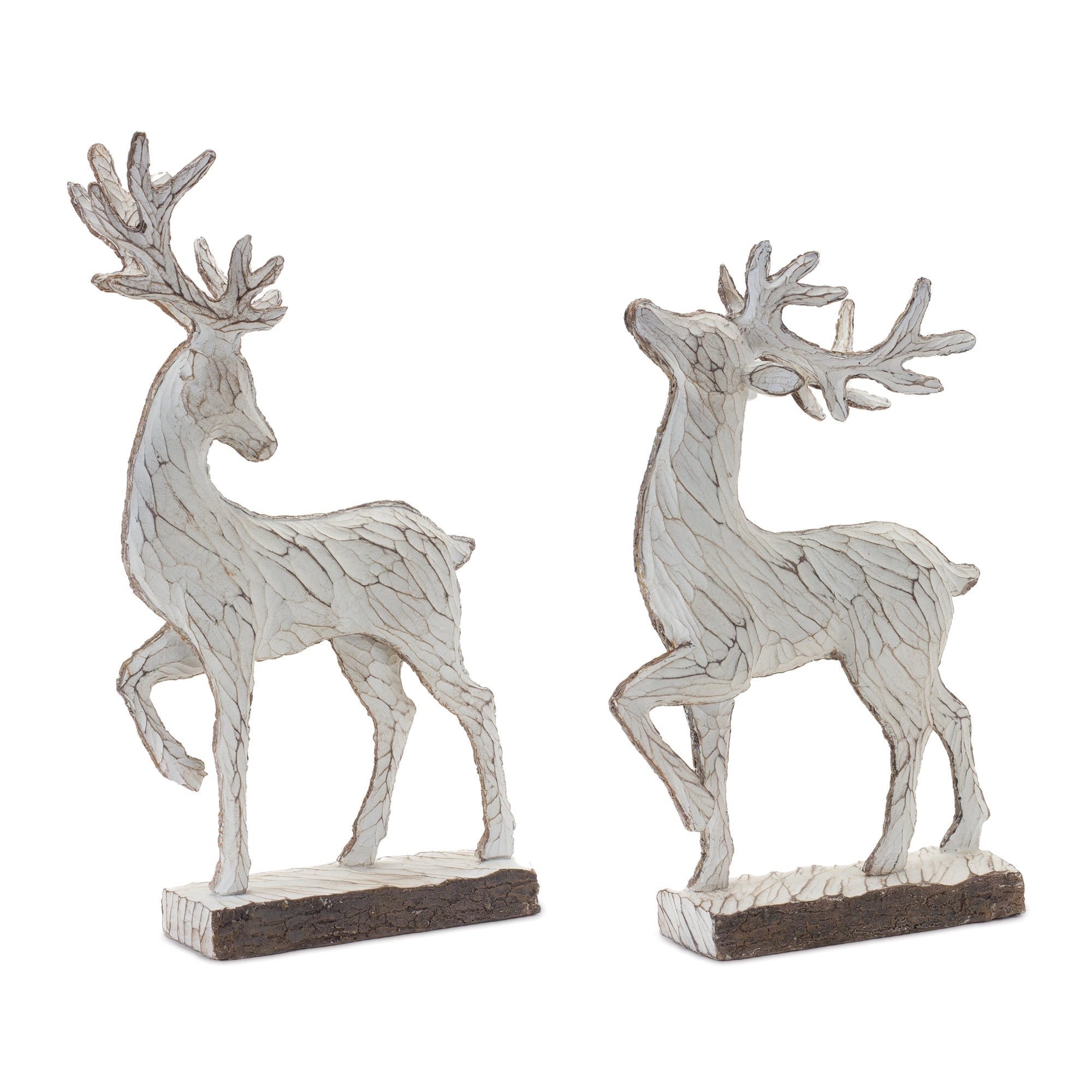 Carved Deer Decor (Set of 2) - Tuesday Morning - Decorative Objects