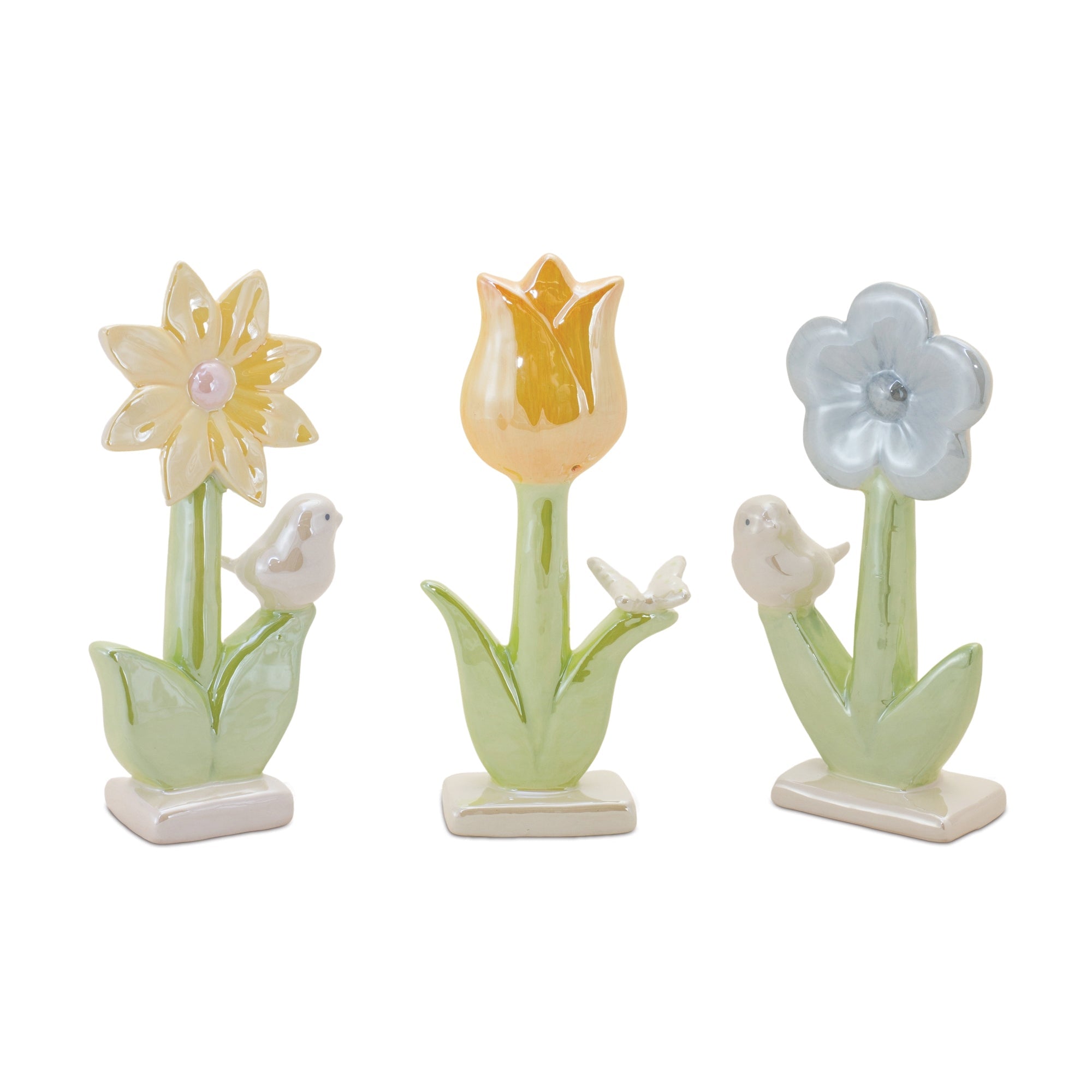 Carved Floral Decor (Set of 3) - Tuesday Morning - Decorative Objects