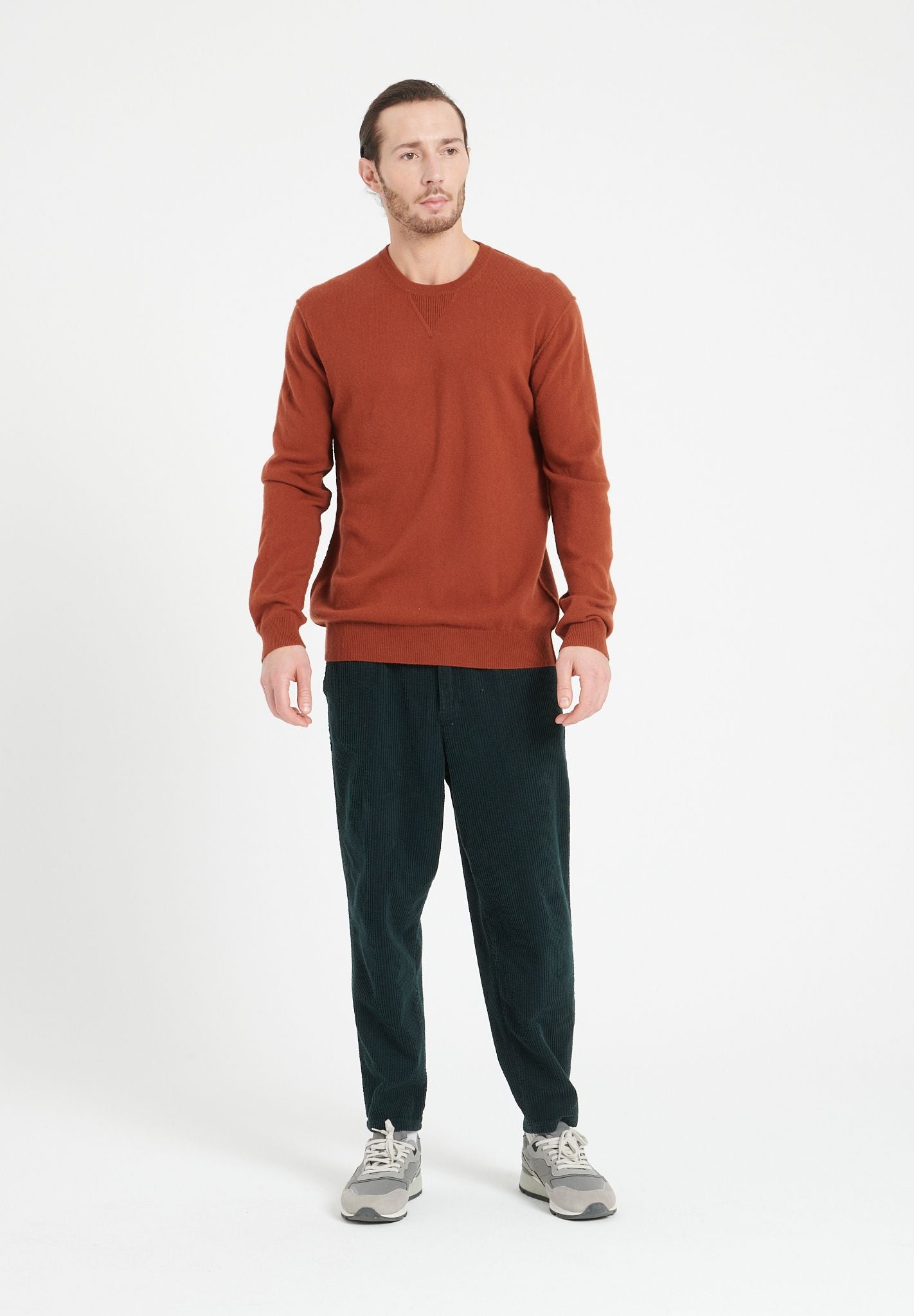 Cashmere round - neck sweater terracotta - Tuesday Morning - Sweaters & Hoodies