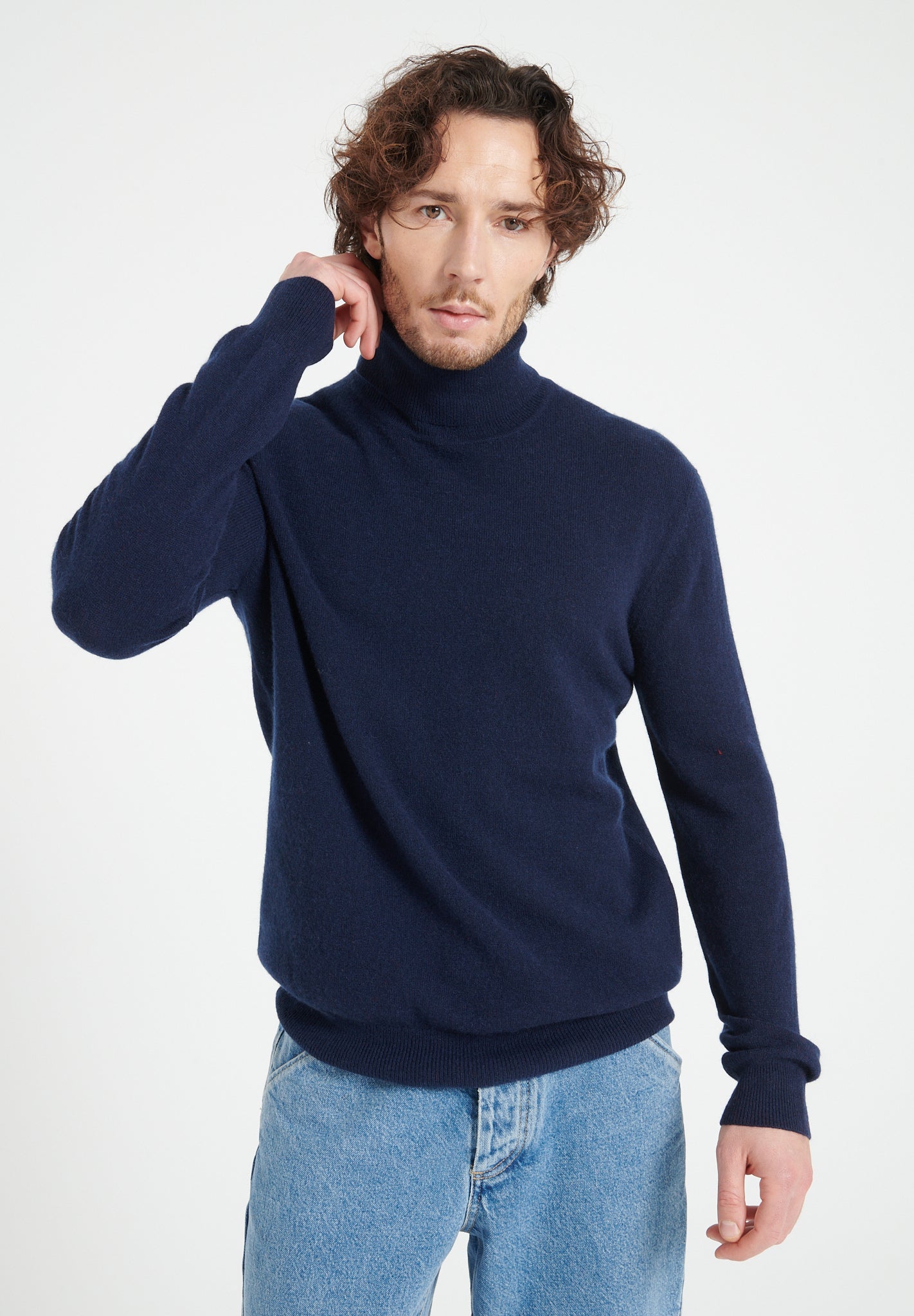 Cashmere turtleneck sweater navy blue - Tuesday Morning - Sweaters & Hoodies