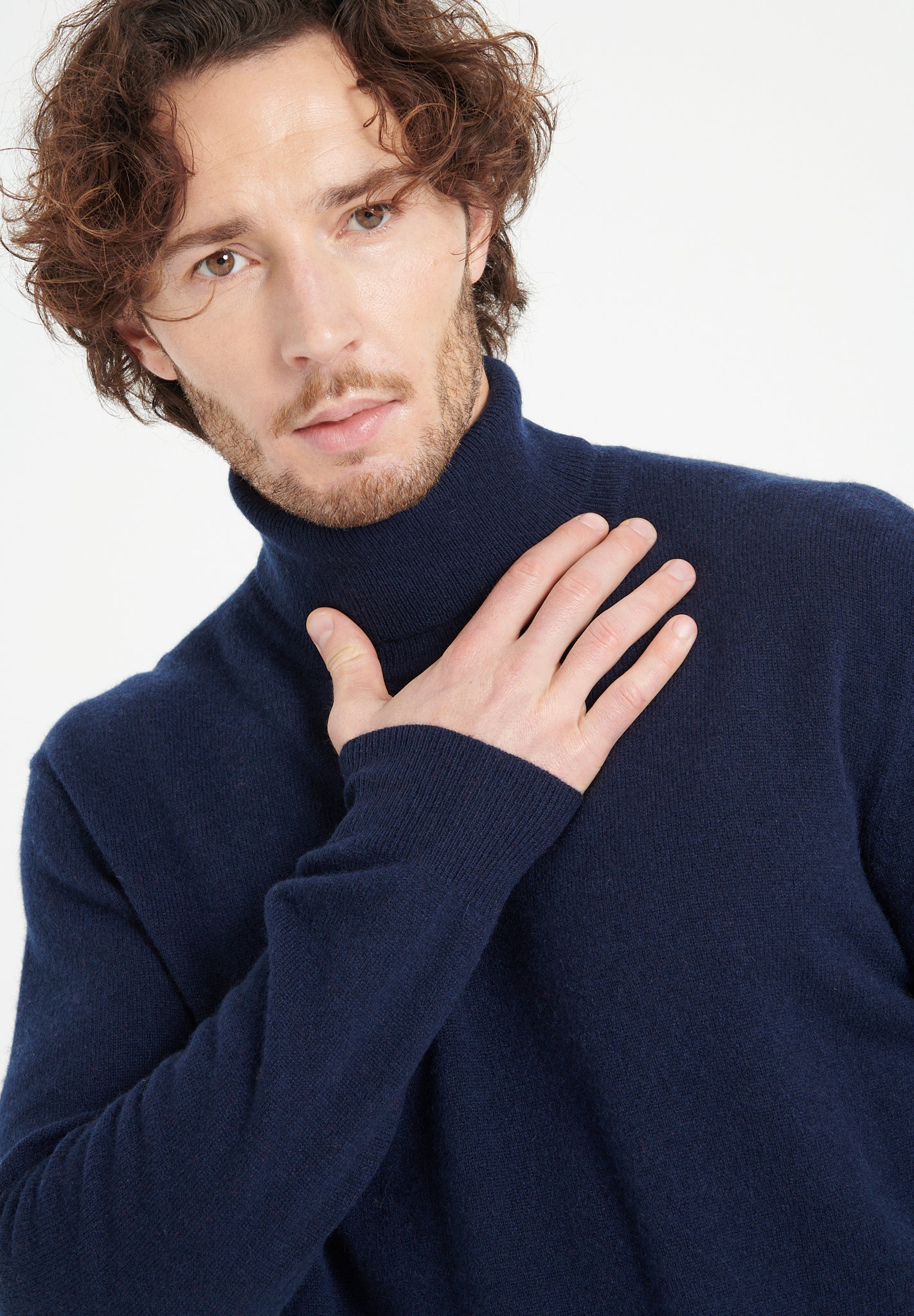 Cashmere turtleneck sweater navy blue - Tuesday Morning - Sweaters & Hoodies