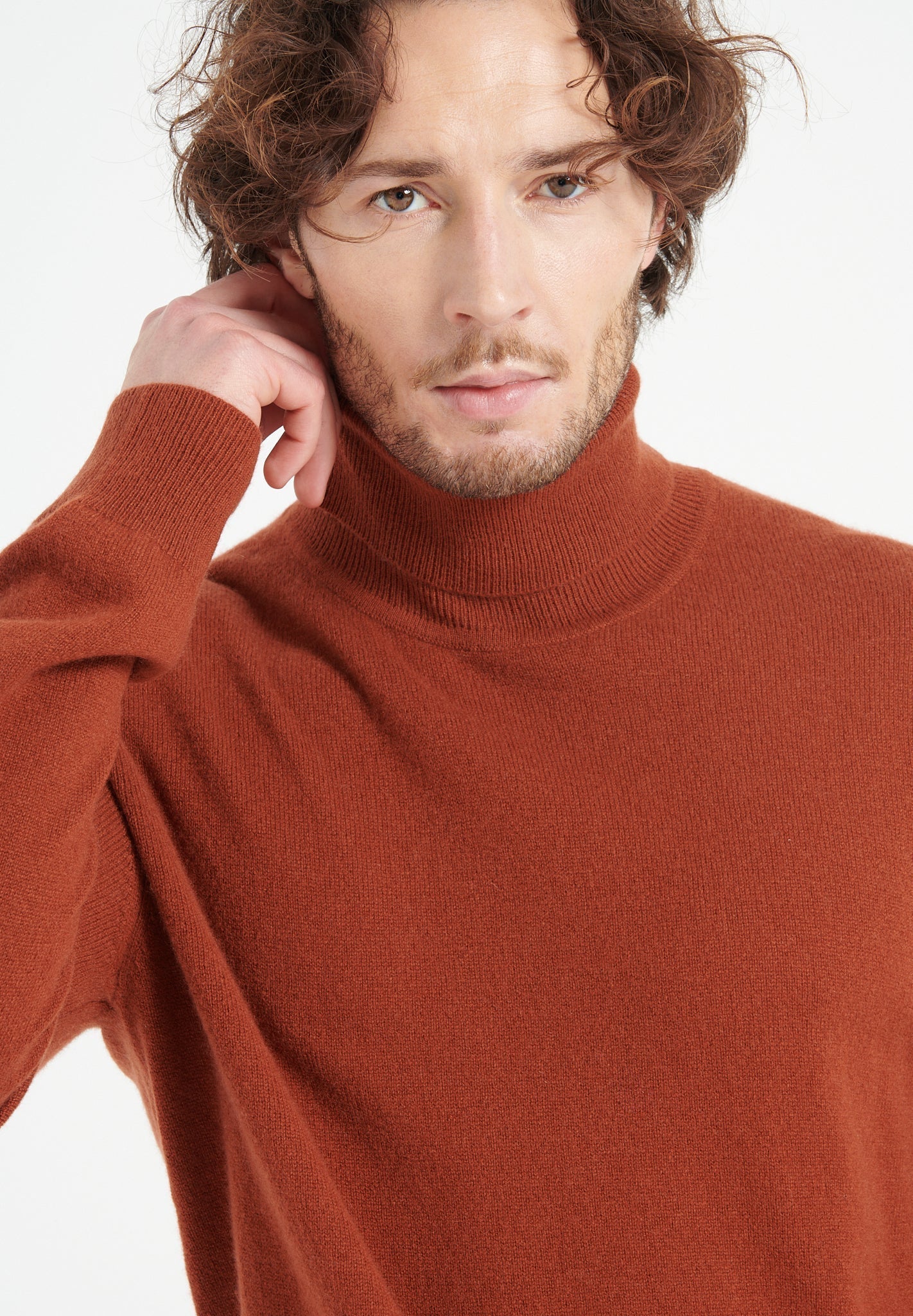 Cashmere turtleneck sweater terracotta - Tuesday Morning - Sweaters & Hoodies