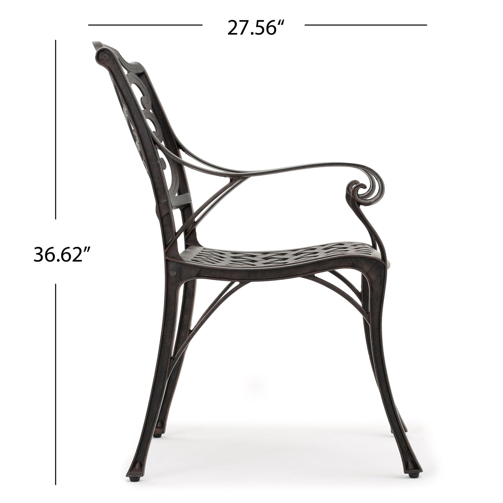 Cast Aluminum Outdoor Dining Chairs Set of 2 Perfect for Patio in Bronze - Tuesday Morning - Outdoor Furniture Sets