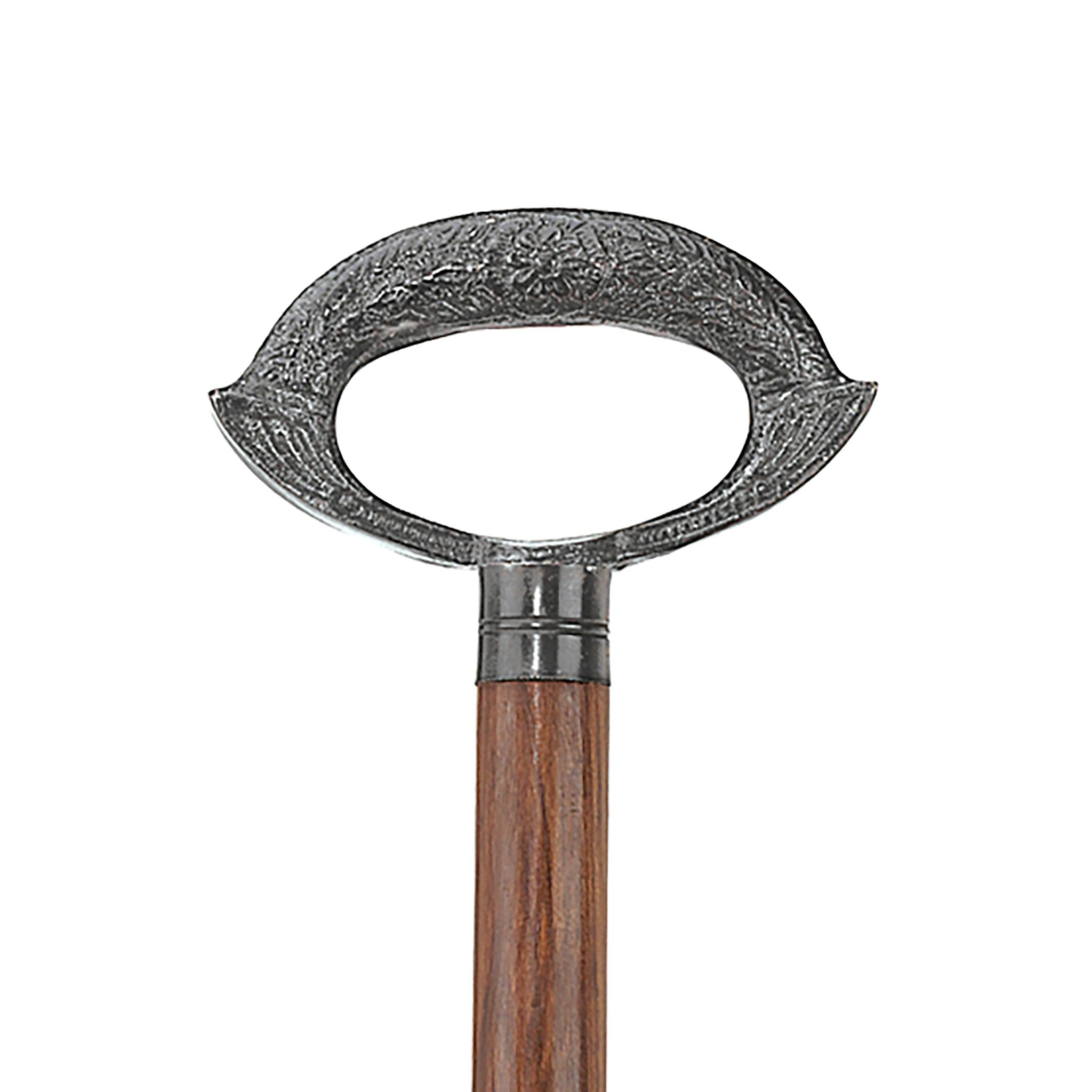 Cast Metal Grip Handle Hardwood Walking Stick - Tuesday Morning - Walking Sticks