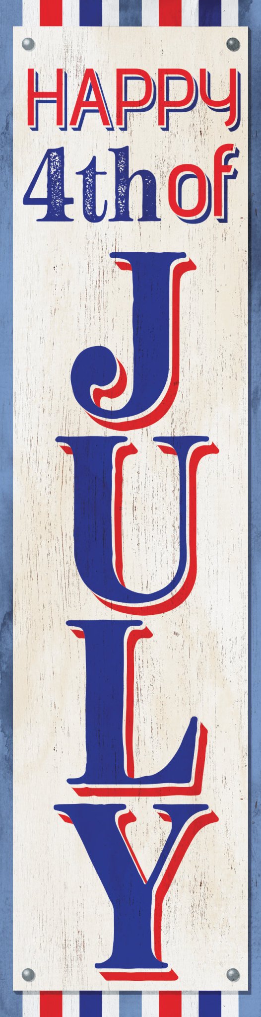 Celebrate the 4th of July with a Wooden Happy Porch Sign for Your Front Door | Handmade from High - Quality Wood - Tuesday Morning - Front Porch Decor