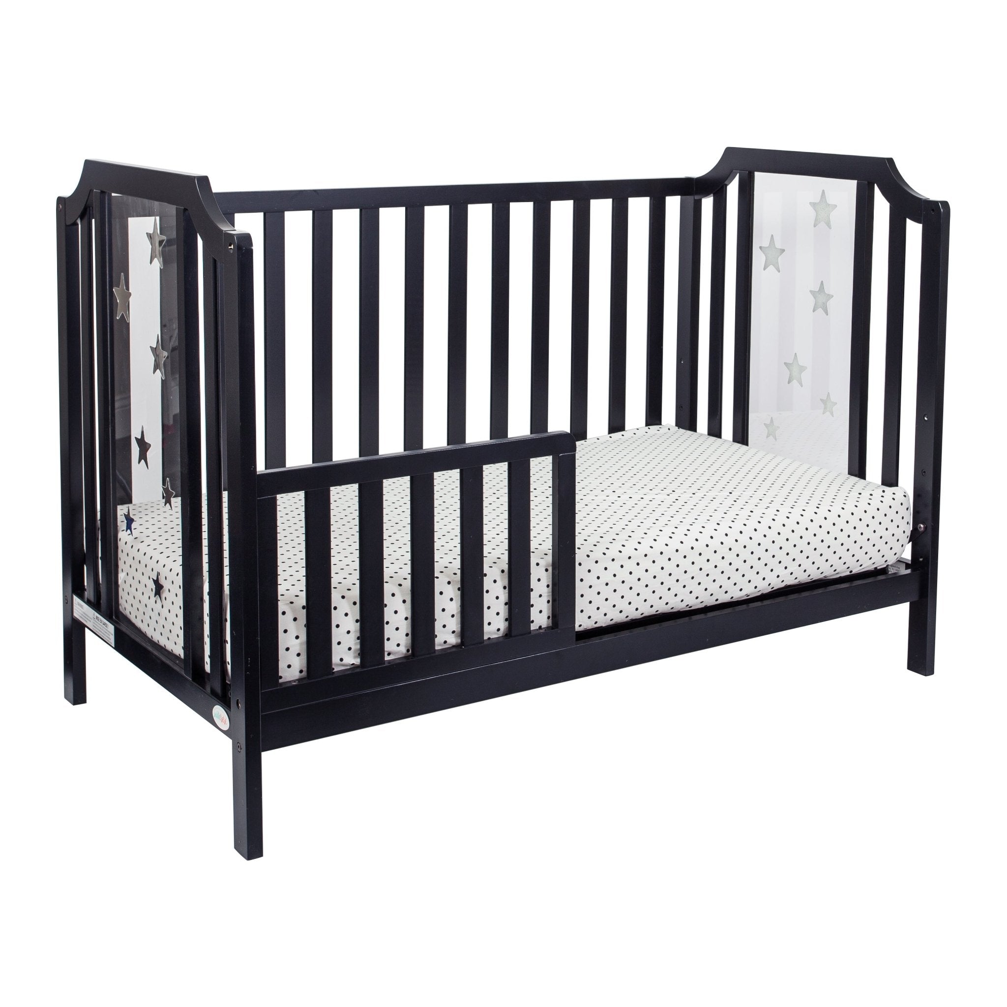 Celeste 3 - in - 1 Convertible Island Crib Black - Tuesday Morning - Cribs & Toddler Beds