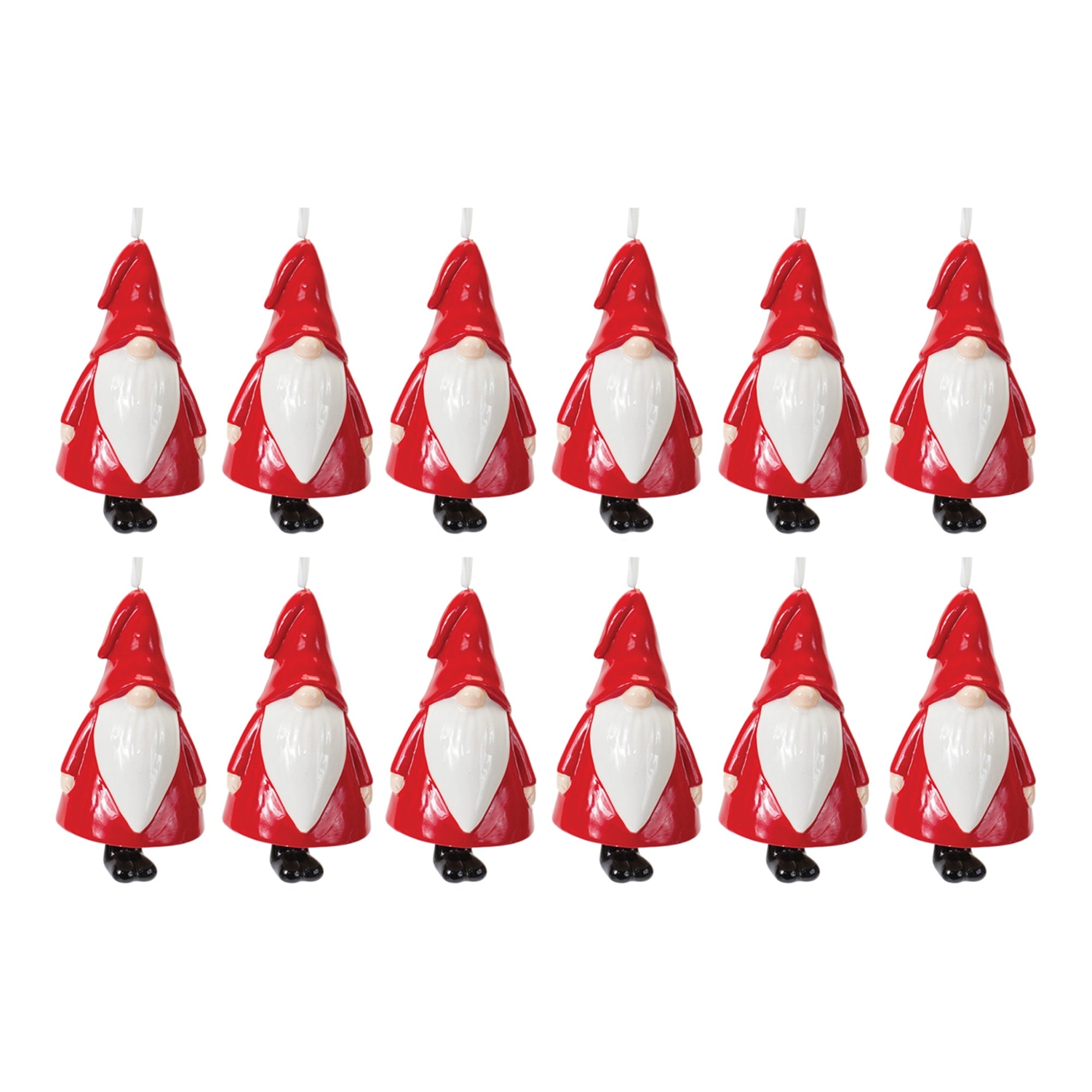 Ceramic Gnome Bell Ornament (Set of 12) - Tuesday Morning - Decorative Objects