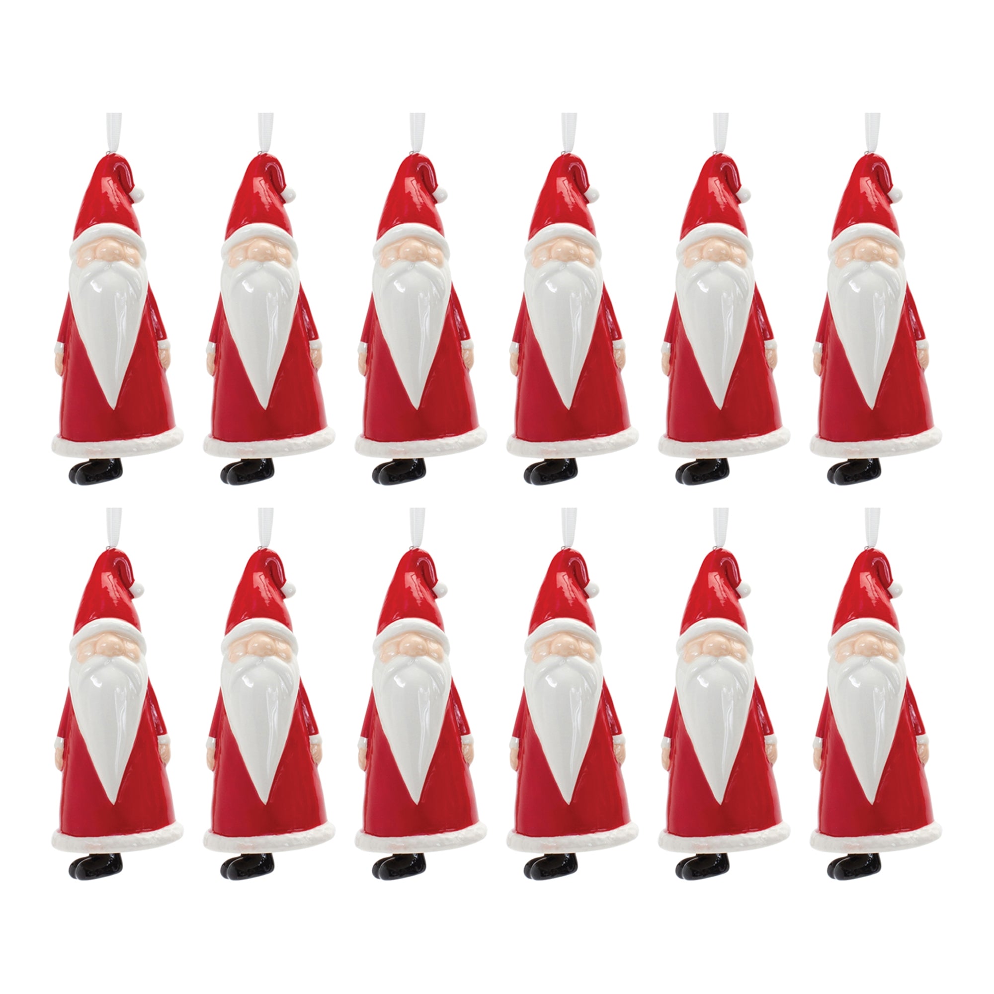 Ceramic Santa Bell Ornament (Set of 12) - Tuesday Morning - Decorative Objects