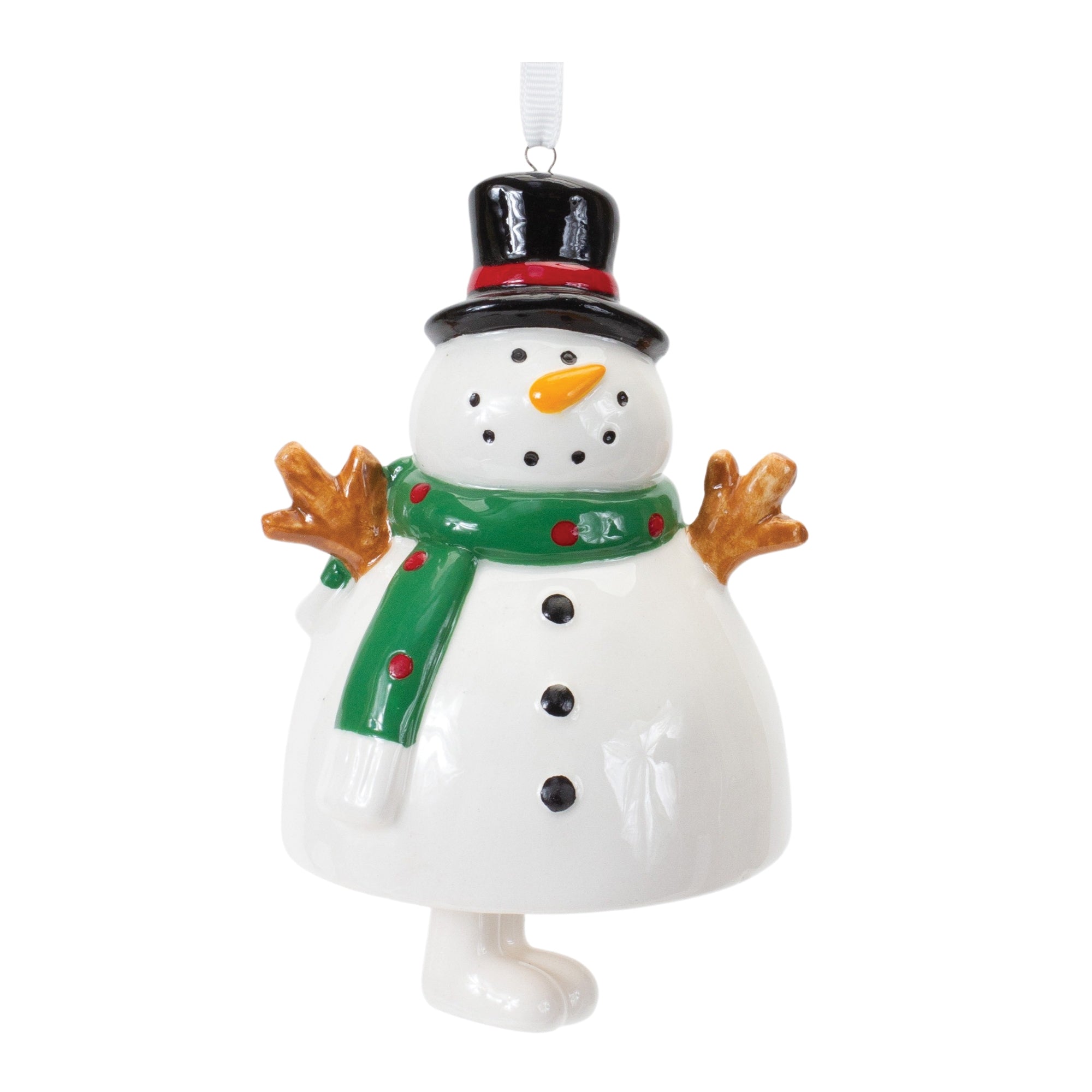 Ceramic Snowman Bell Ornament (Set of 12) - Tuesday Morning - Decorative Objects