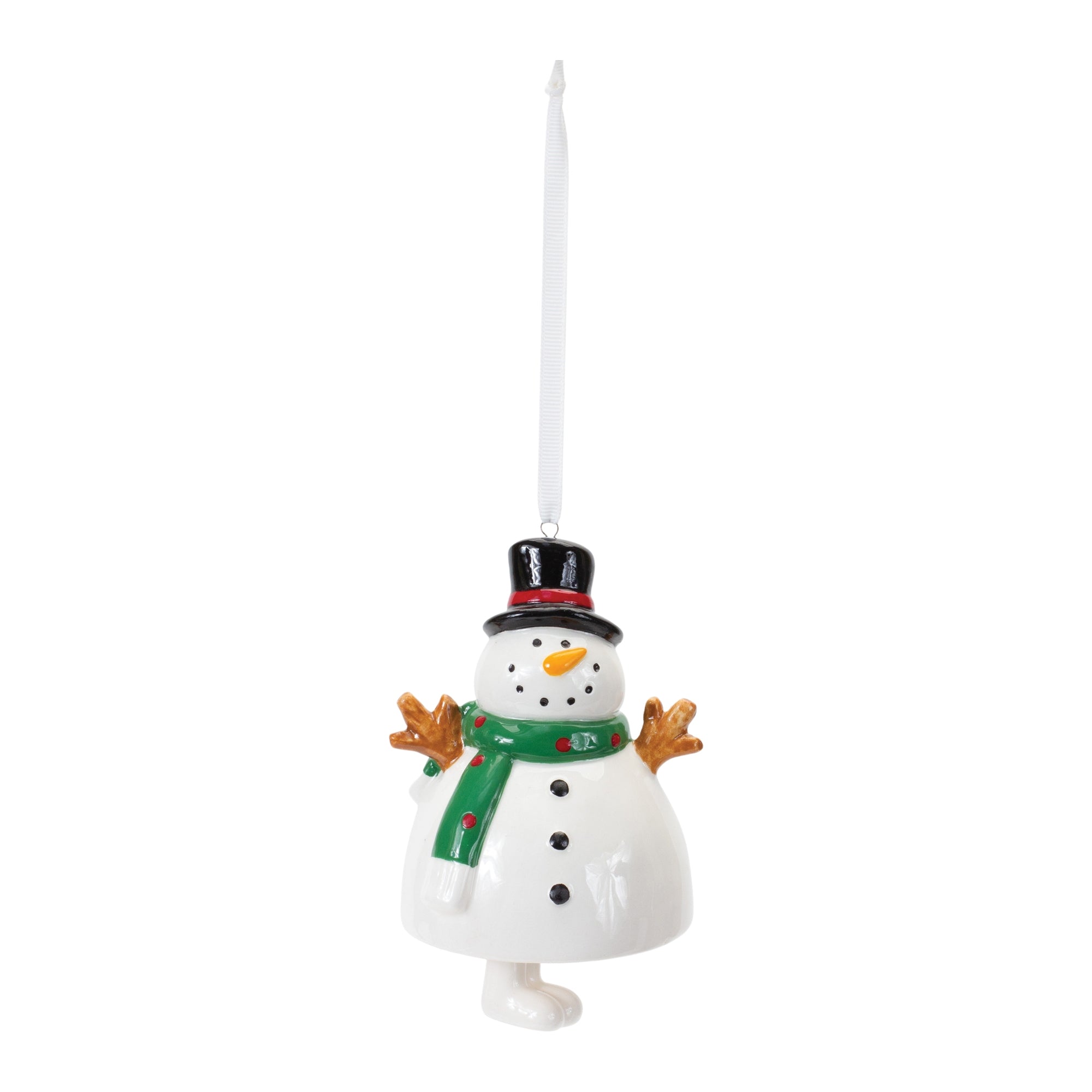 Ceramic Snowman Bell Ornament (Set of 12) - Tuesday Morning - Decorative Objects