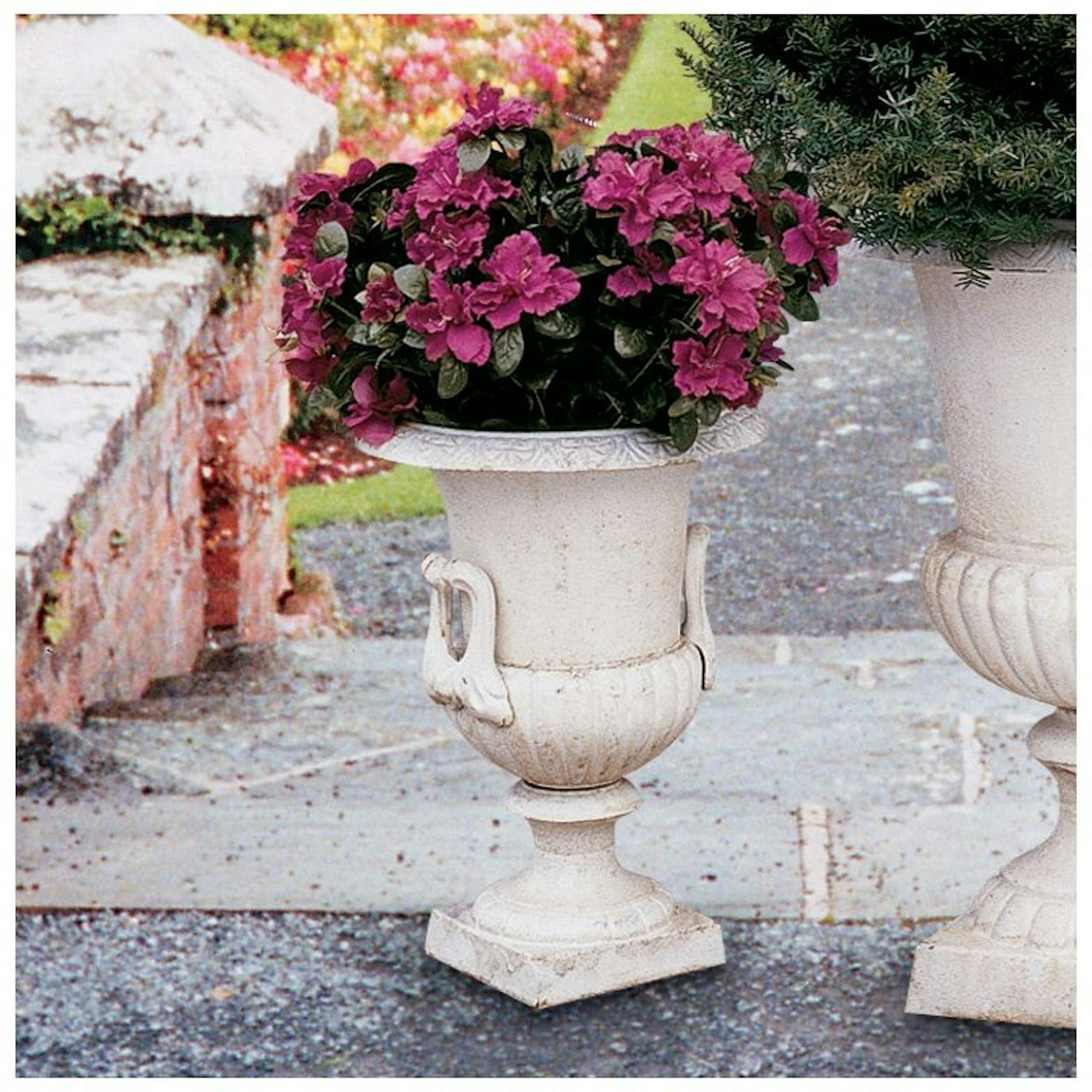 Chateau Elaine Authentic Iron Urn: Medium - Tuesday Morning - Pots & Planters