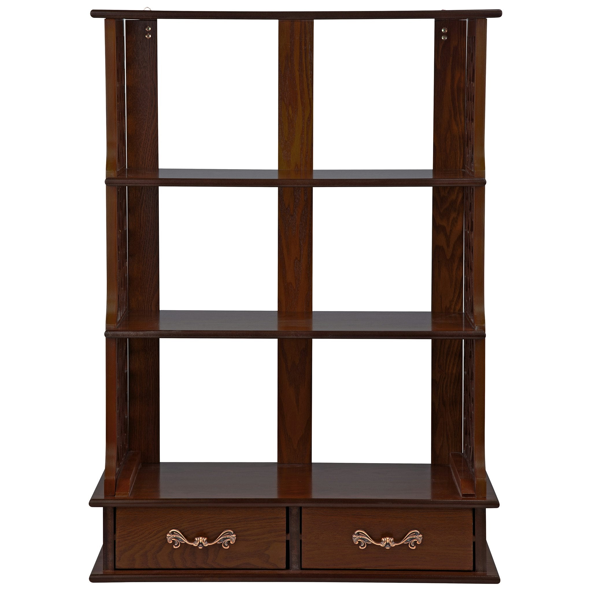 Chinese Chippendale - Style Triple Shelf Hardwood Curio - Tuesday Morning - Wall Shelves