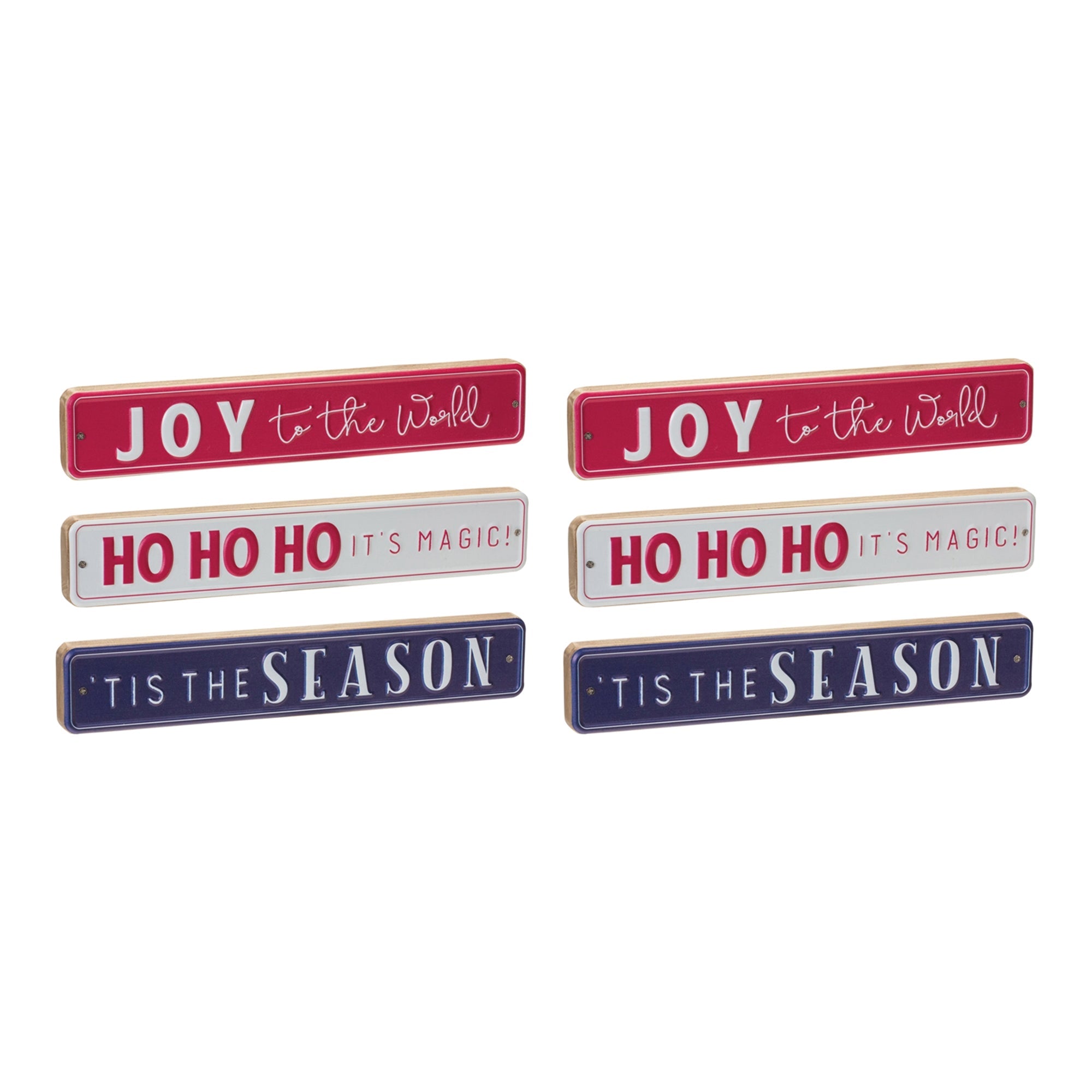 Christmas Sentiment Sign (Set of 6) - Tuesday Morning - Decorative Objects