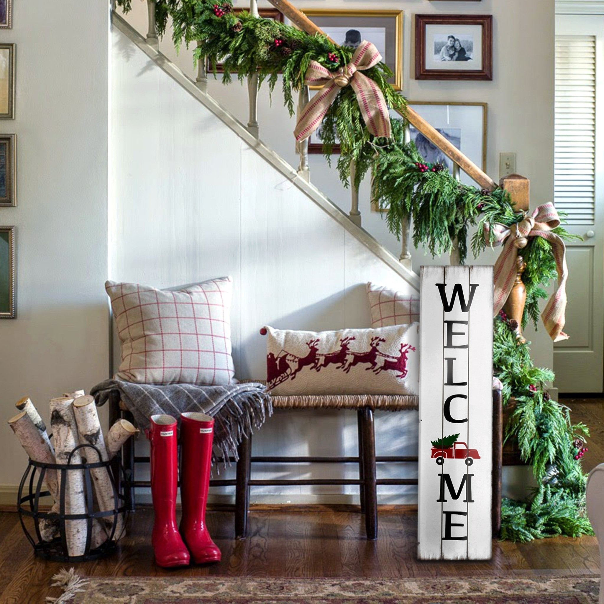 Christmas Welcome Sign for Front Door - Tuesday Morning - Wall Signs