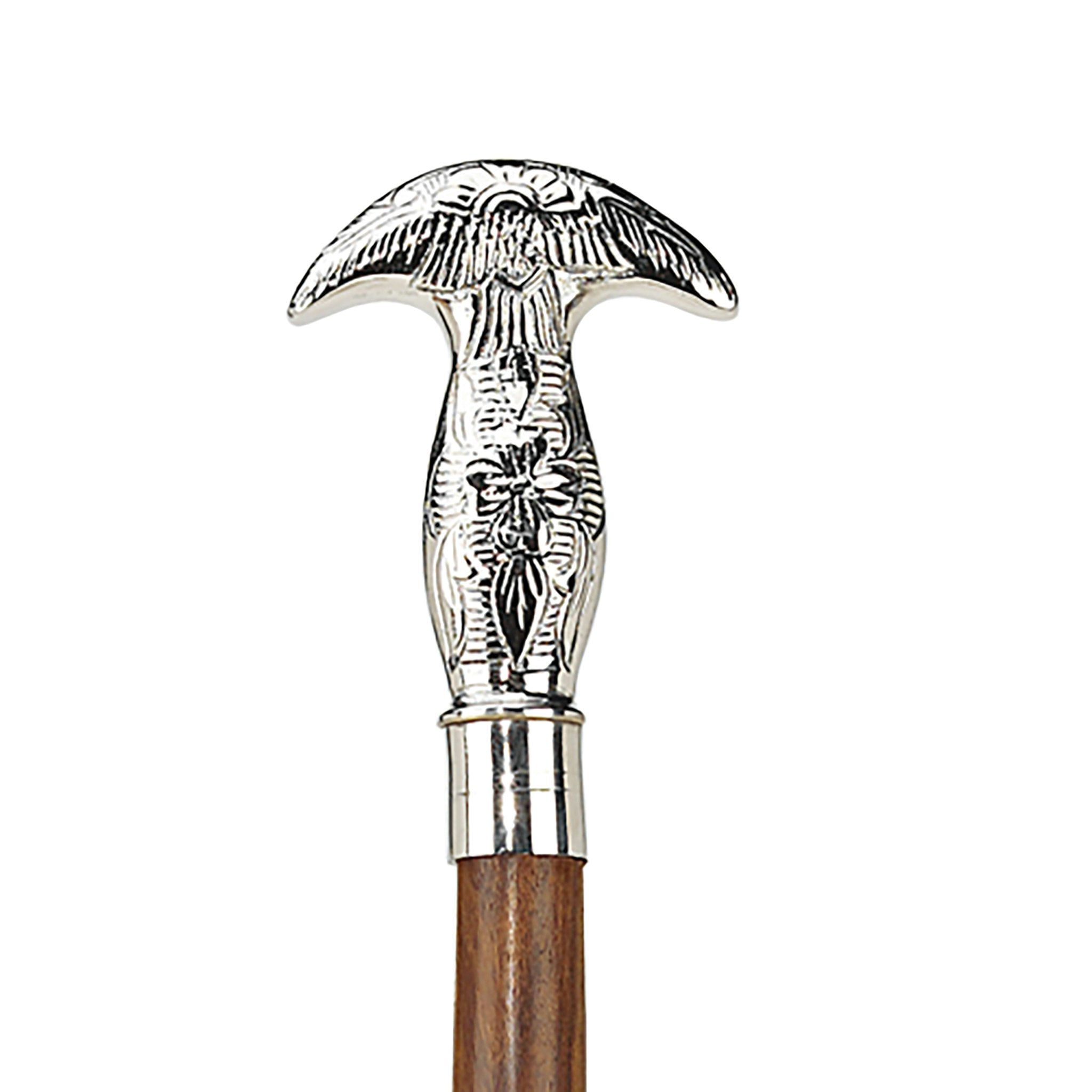 Chrome - Plated, Double - Hooked Knob Handle Hardwood Walking Stick - Tuesday Morning - Walking Sticks