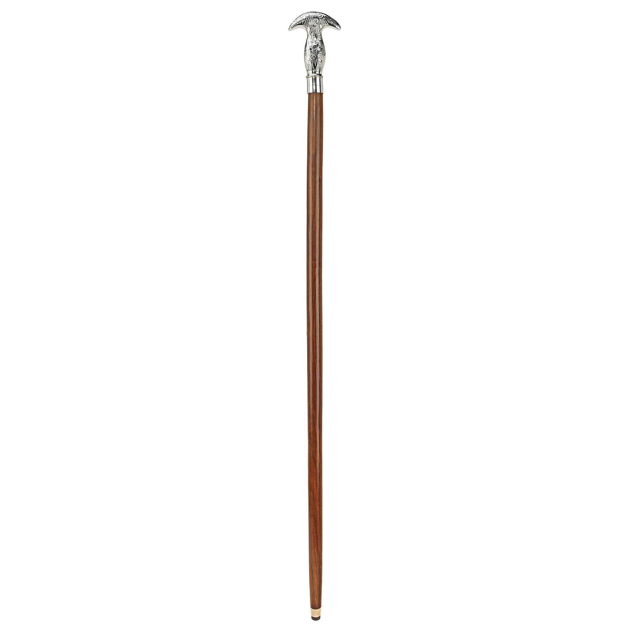 Chrome - Plated, Double - Hooked Knob Handle Hardwood Walking Stick - Tuesday Morning - Walking Sticks