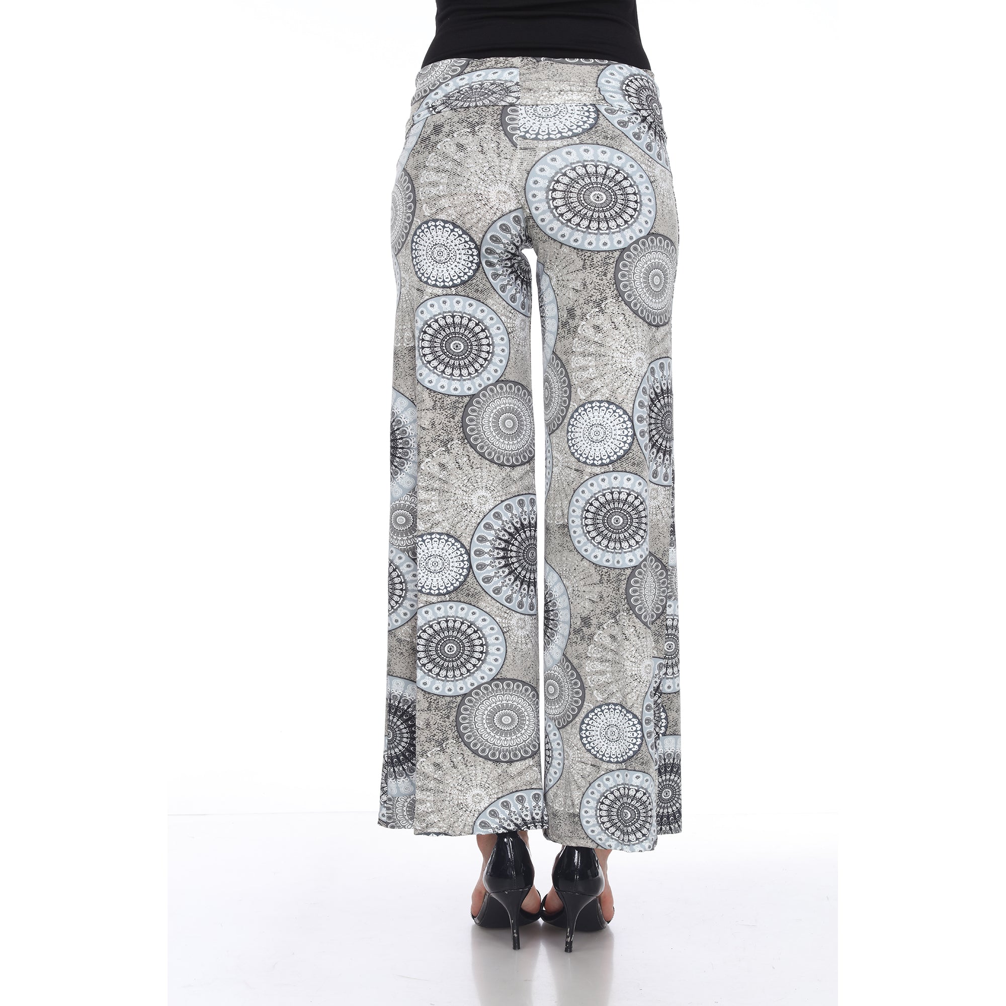 Circle Print Palazzo Pants - Tuesday Morning - Pants