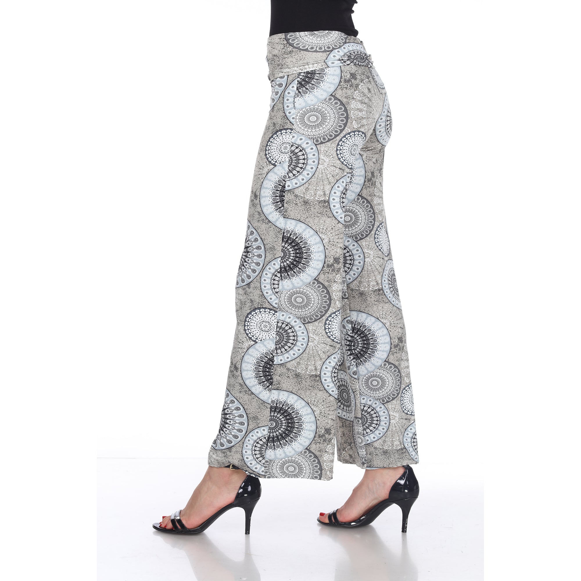 Circle Print Palazzo Pants - Tuesday Morning - Pants