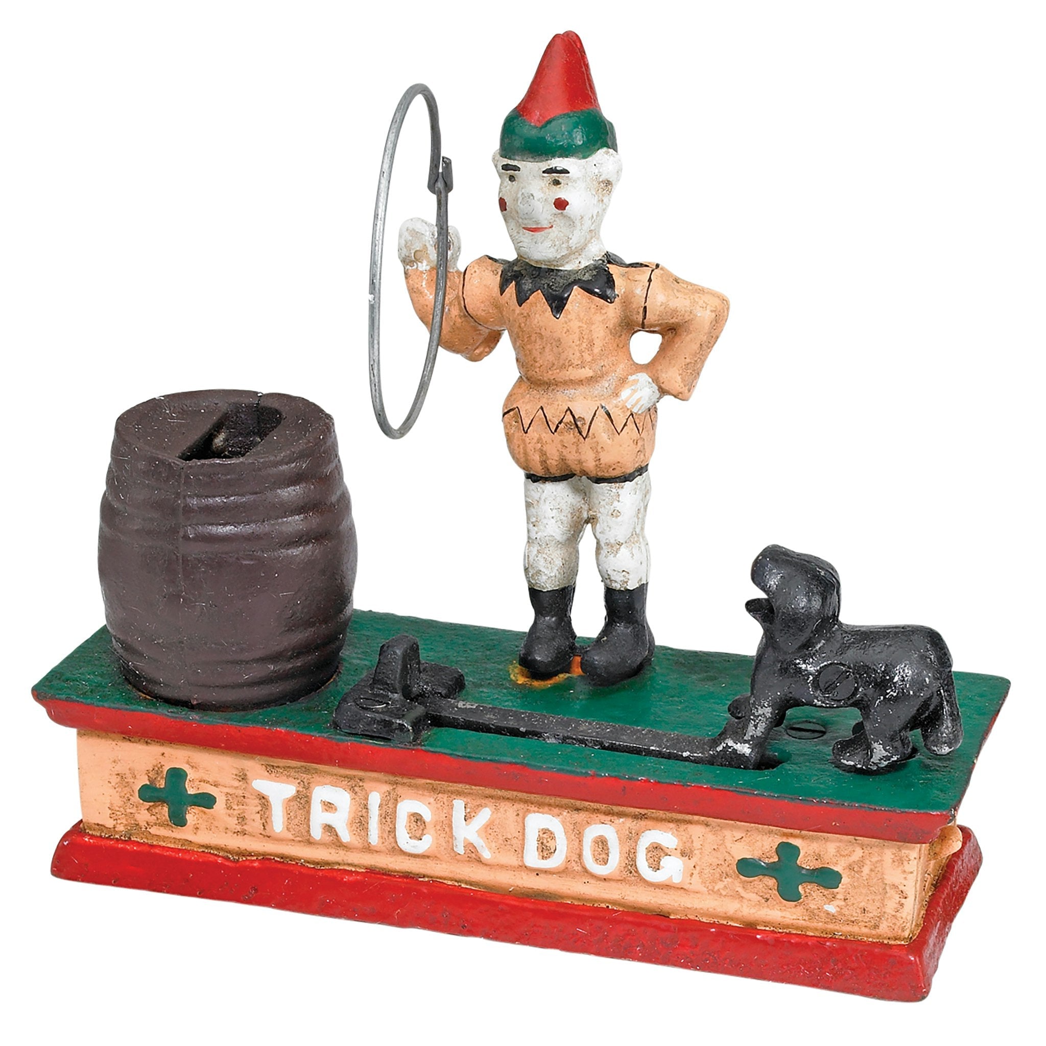 Circus Clown and Trick Dog Authentic Foundry Iron Mechanical Bank - Tuesday Morning - Decorative Objects