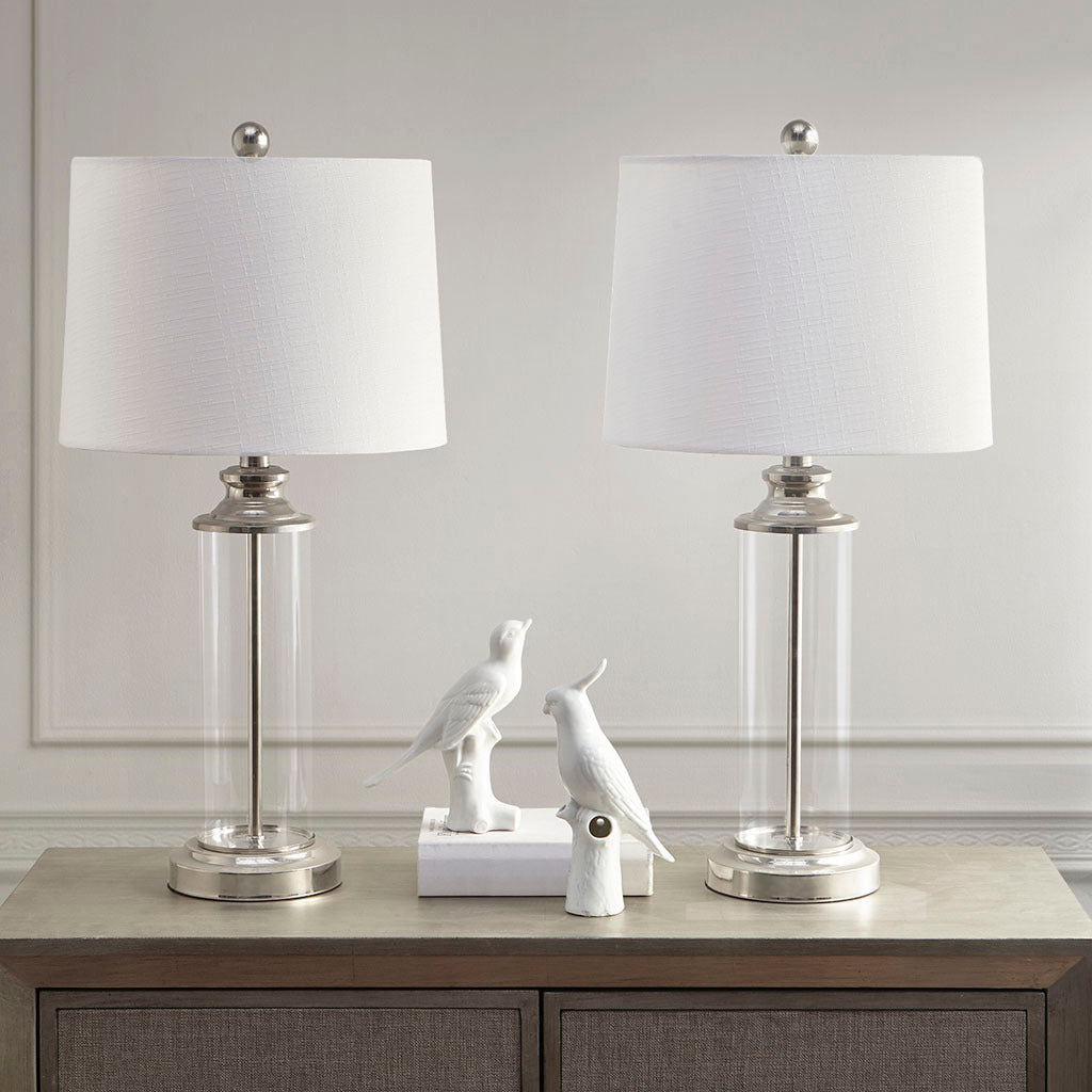 Clarity Glass Cylinder Table Lamp Set of 2 - Tuesday Morning - Table & Desk Lamps